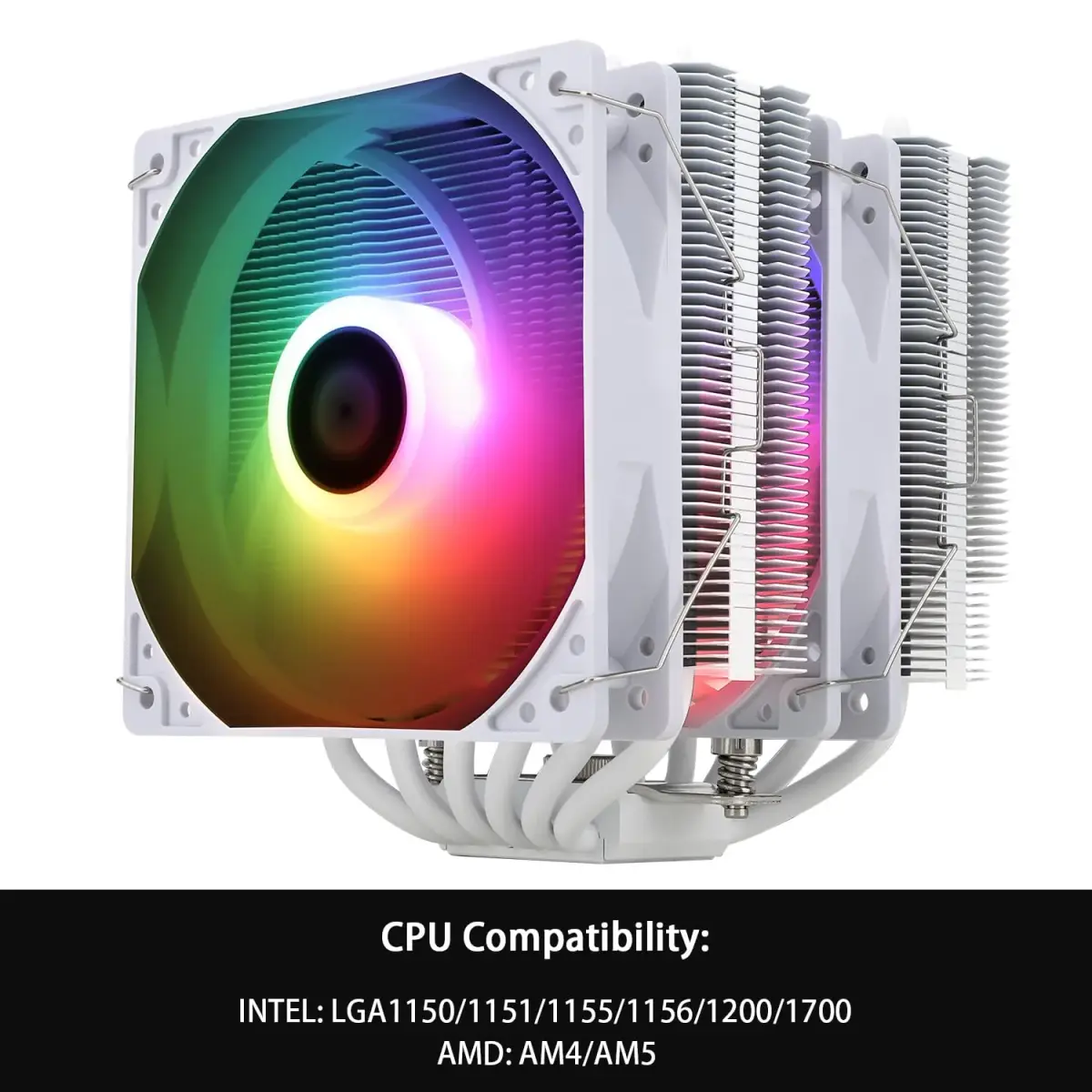 Thermalright Peerless Assassin 120 SE ARGB White CPU Air Cooler | 6 Heat Pipes, Dual 120mm PWM Fans, LGA1700/AM5 Compatible - view 4