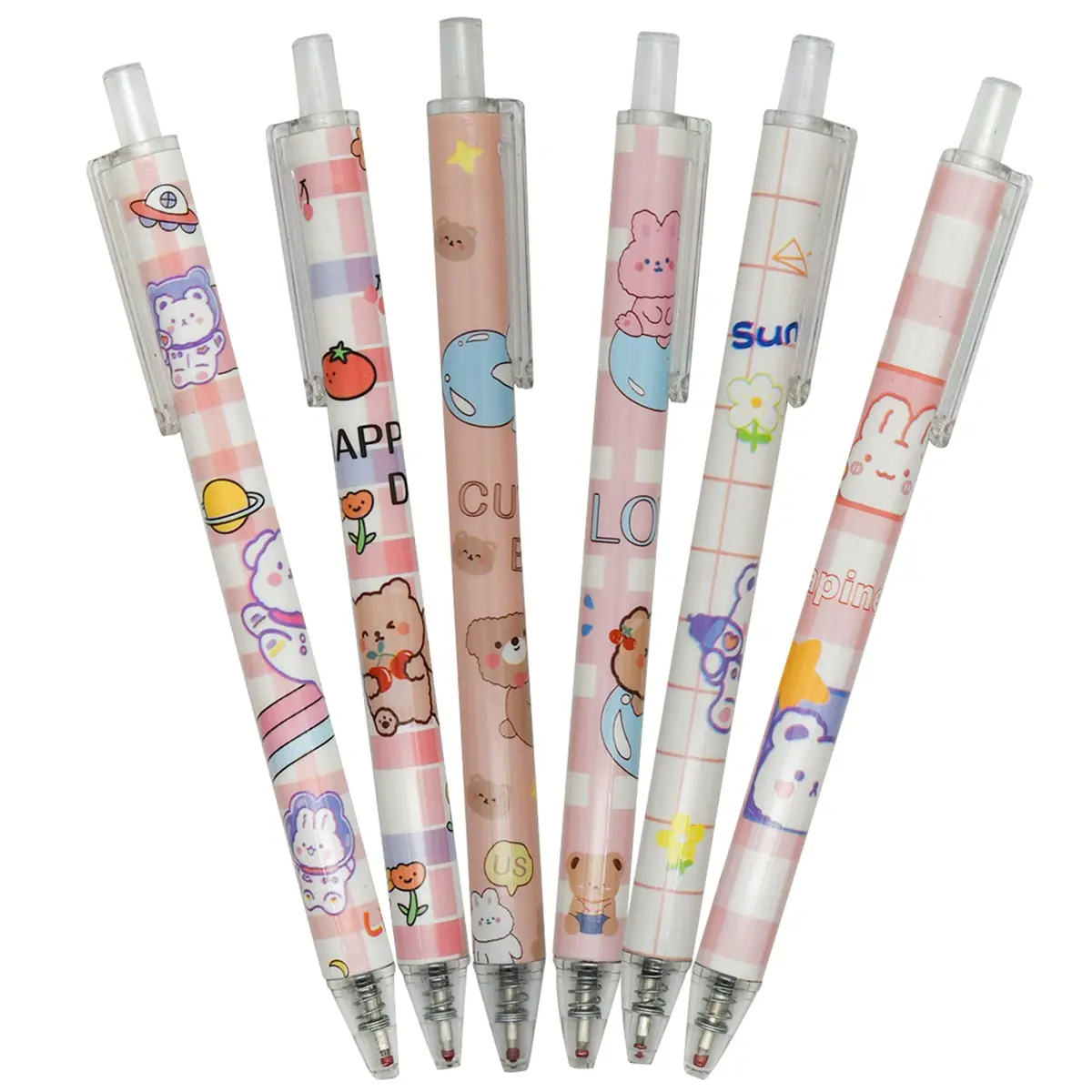 Maydahui Cartoon Bear Rabbit Gel Pen Set 12 pcs | Smooth Ink, Animal Design, 0.5mm Fine Point - view 7
