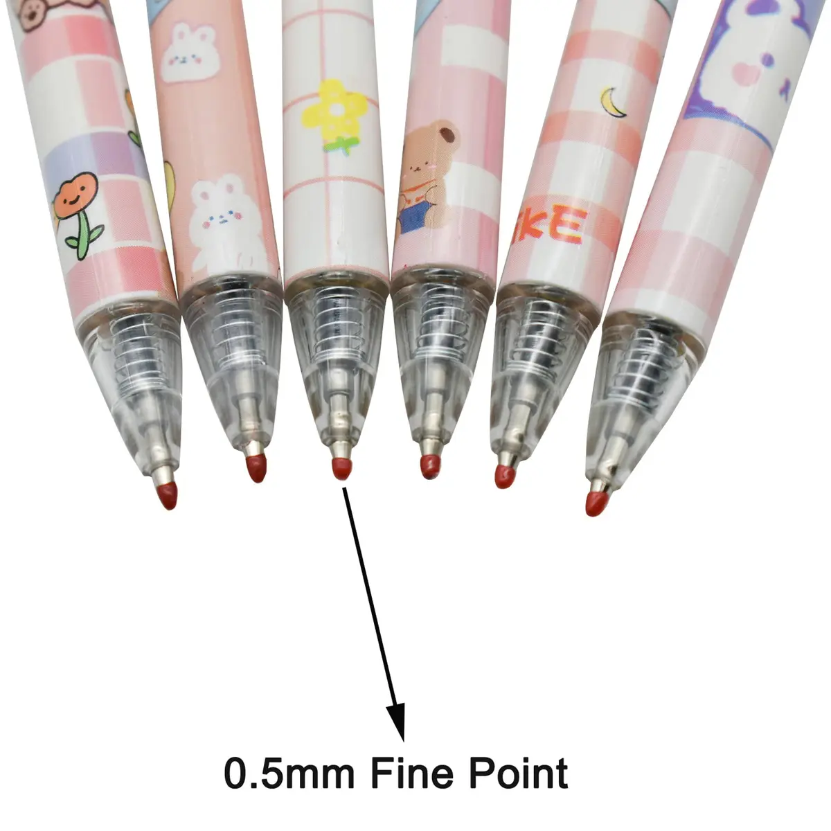 Maydahui Cartoon Bear Rabbit Gel Pen Set 12 pcs | Smooth Ink, Animal Design, 0.5mm Fine Point - view 4