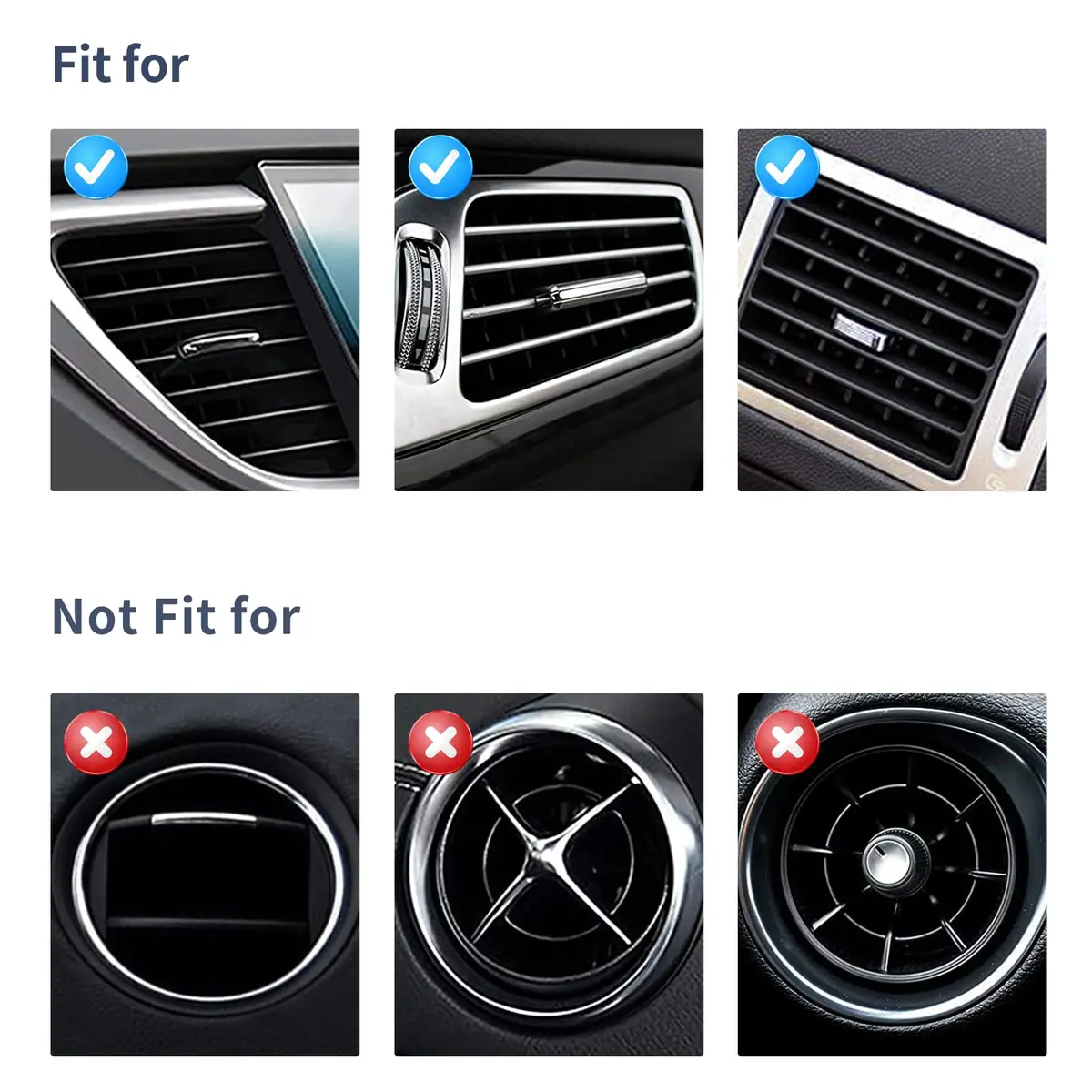 INSAUTO Bling Car Vent Outlet Trim 10-Pack | Sparkle Car Interior Decoration - view 6