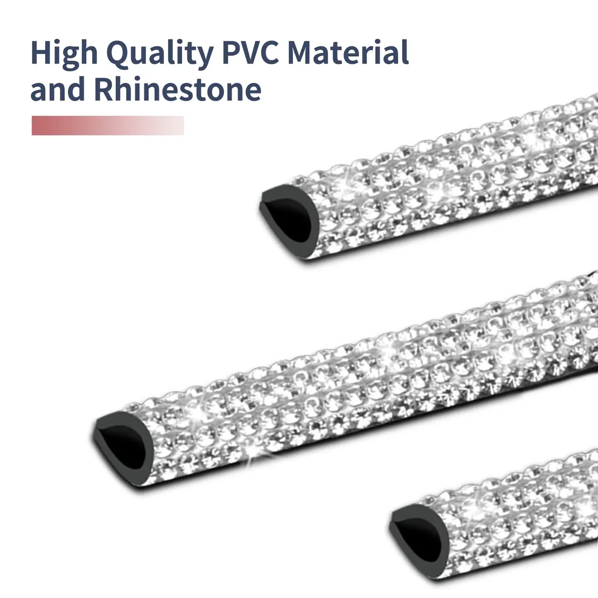 INSAUTO Bling Car Vent Outlet Trim 10-Pack | Sparkly Rhinestone Interior Decoration for Women - view 3