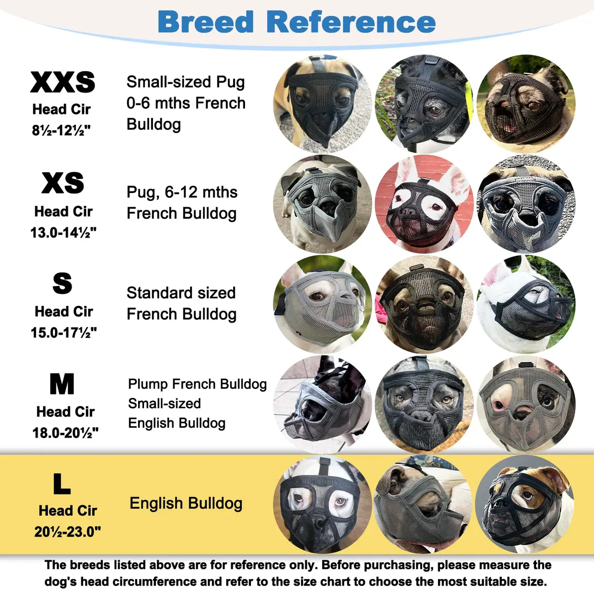 BARKLESS French Bulldog Muzzle, Full Panting Mesh Short Snout | Breathable, Adjustable for Large Dogs - view 5