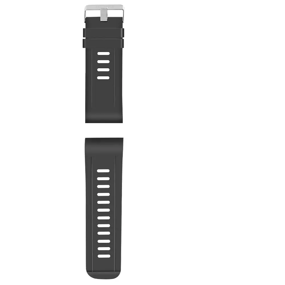 Rainbuvvy Silicone Watch Band for DM100 LEMFO 2.86" Screen, 32mm Width | Black Sports Band with Tang Buckle - view 2