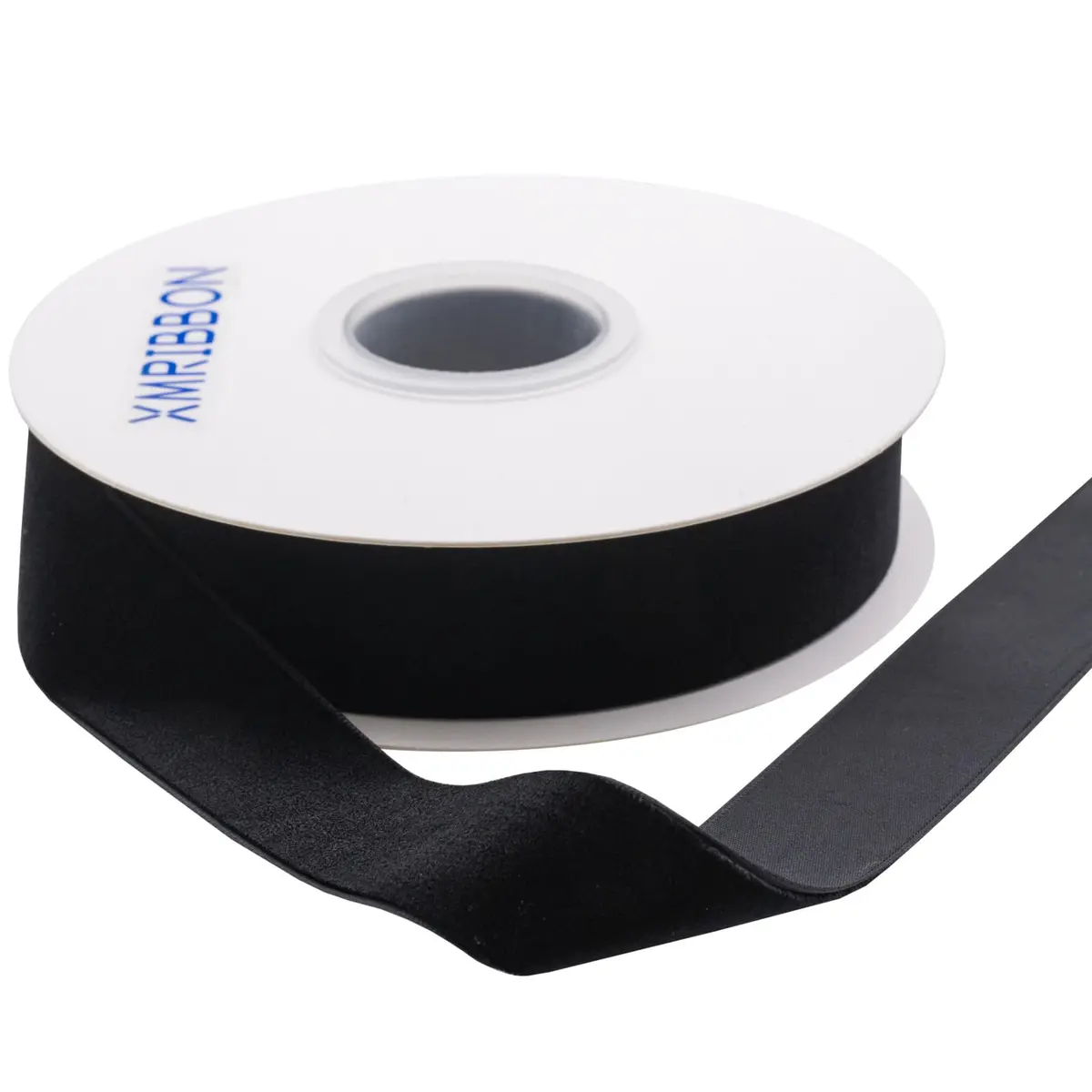 XMRIBBON Black Velvet Ribbon Single Sided 2.54 cm (1 Inch) x 9.14 m (10 Yards) Spool | Classic Solid Nylon Craft Ribbon - view 2