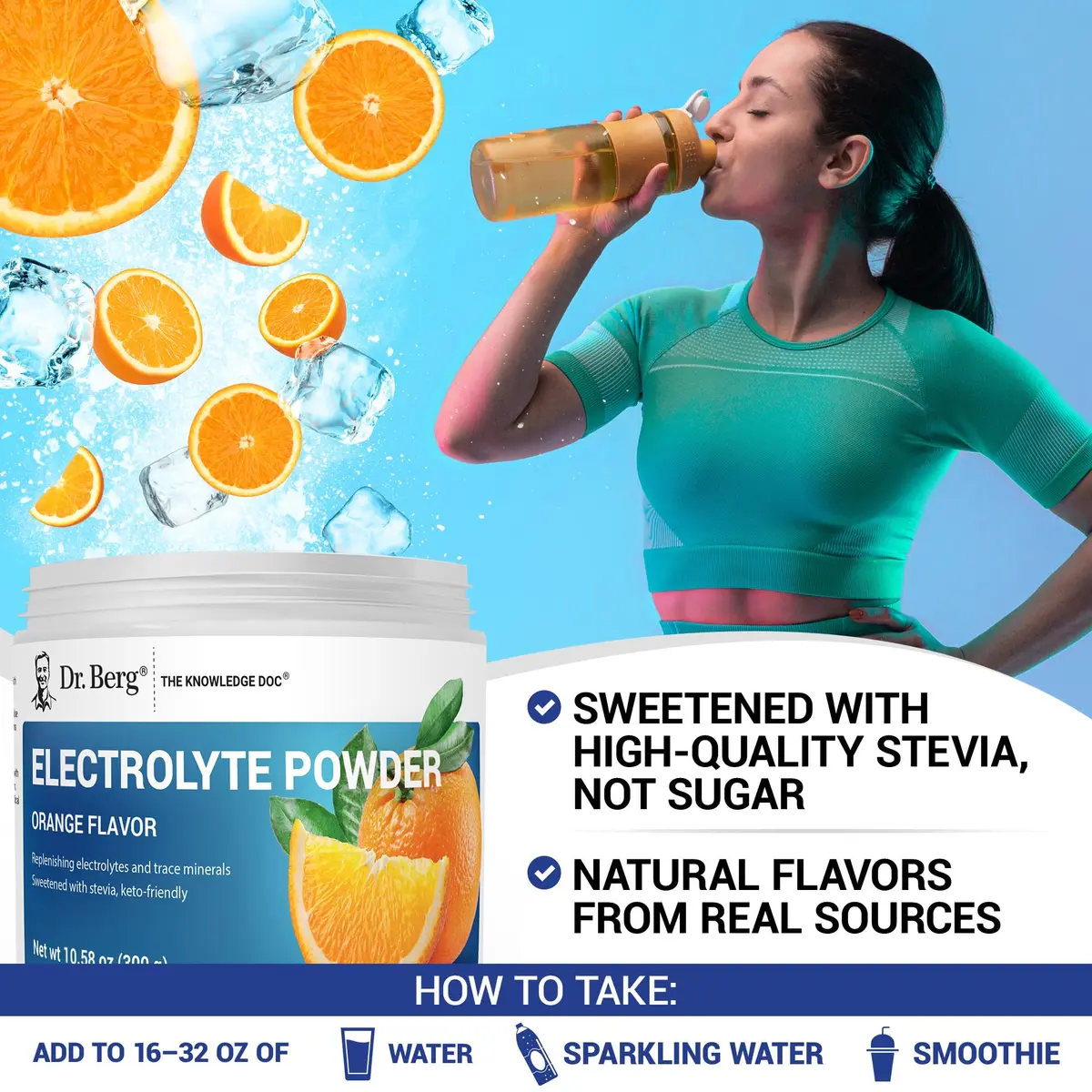 Dr. Berg Zero Sugar Hydration Keto Electrolyte Powder 10.86oz | 50 Servings, No Sugar, Pink Himalayan Salt - view 6