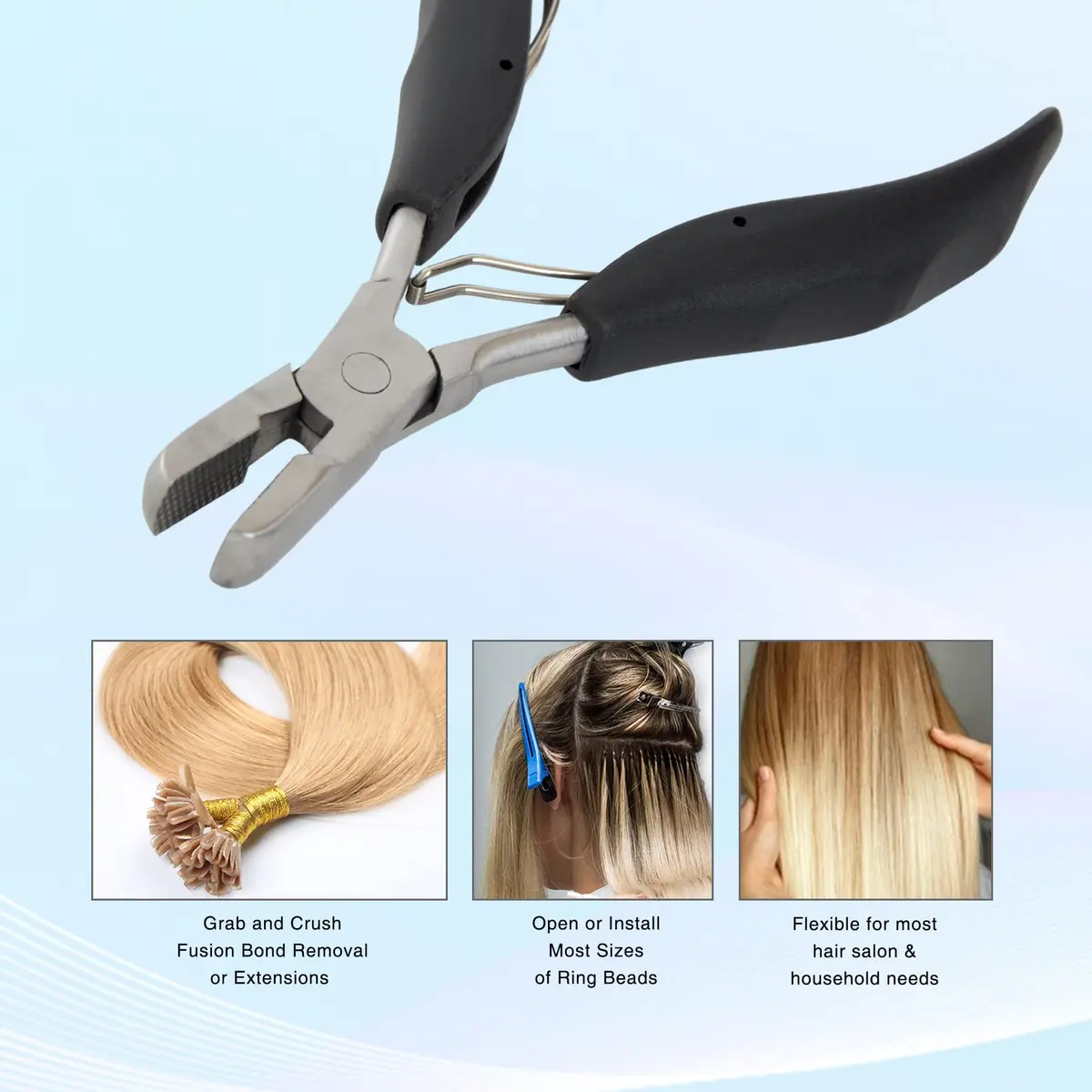 coloryoung Hair Extension Removal Tool 5.5 Inch | Durable Stainless Steel Hair Extension Pliers - view 5