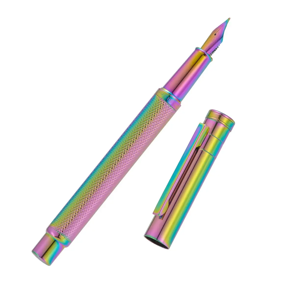 Asvine Hongdian Forest Fountain Pen Bent Nib Rainbow Color 1.0mm (13.8cm) | Smooth Ink Flow for Professionals - view 3