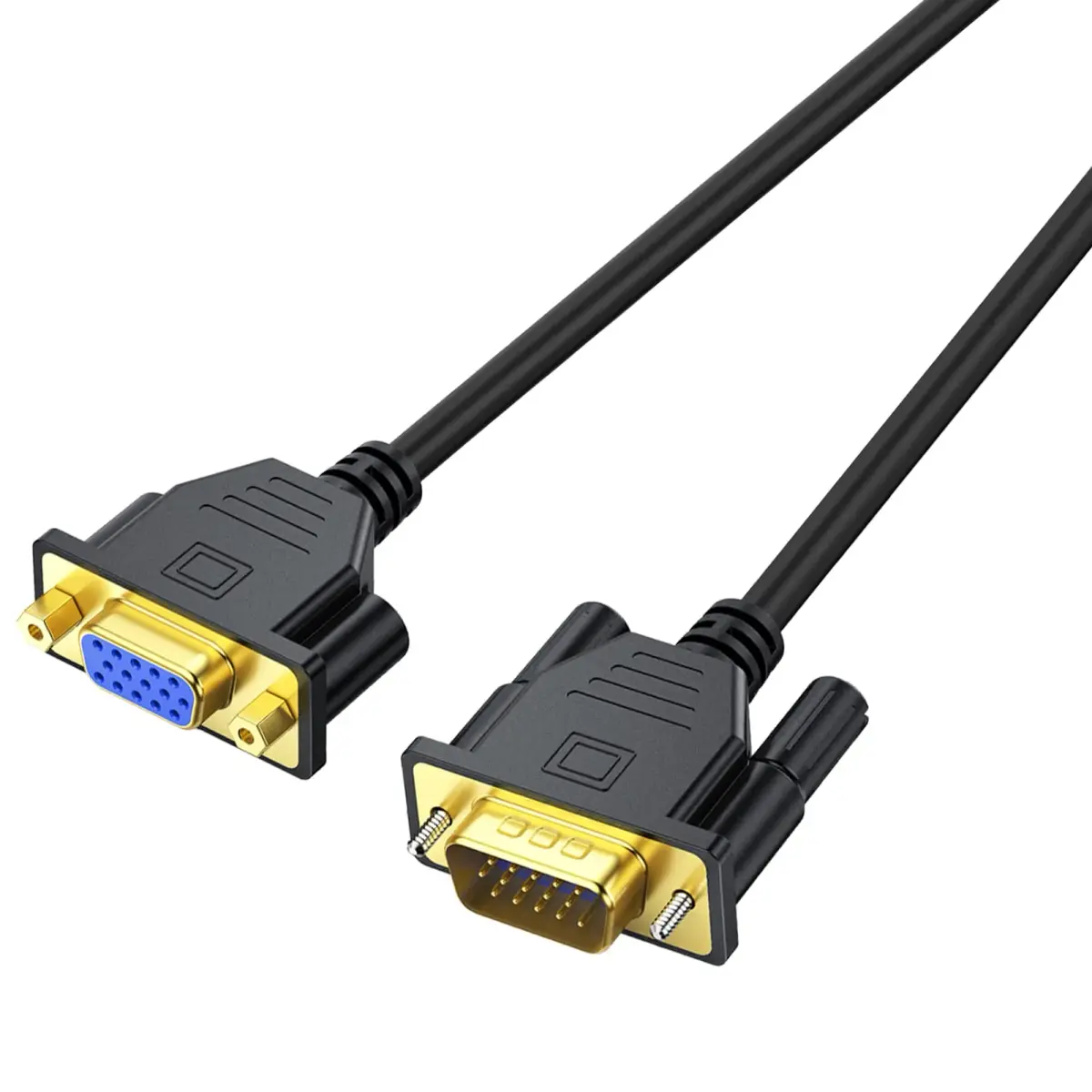 UV-CABLE 3FT VGA Extension Cable 2-Pack Male to Female Cord Extender Cable 0.91 m (3 ft) | 1080p HD Video Transmission - view 9