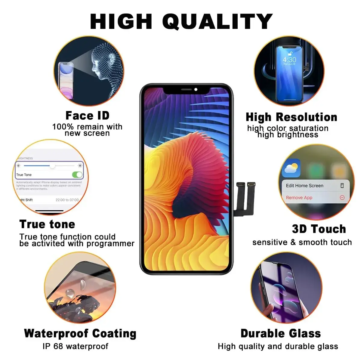 SIMDOG iPhone 11 Screen Replacement Kit 6.1" (15.5 cm) | Full HD Display with Tools & Tempered Glass - view 2