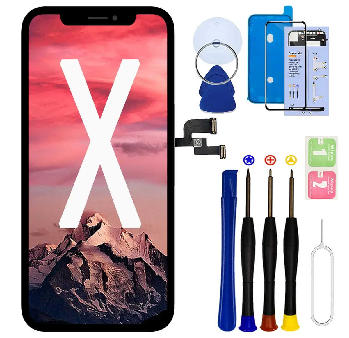 SIMDOG iPhone X Screen Replacement Kit 5.8" Full HD | Compatible with A1865, A1901, A1902 - main product image
