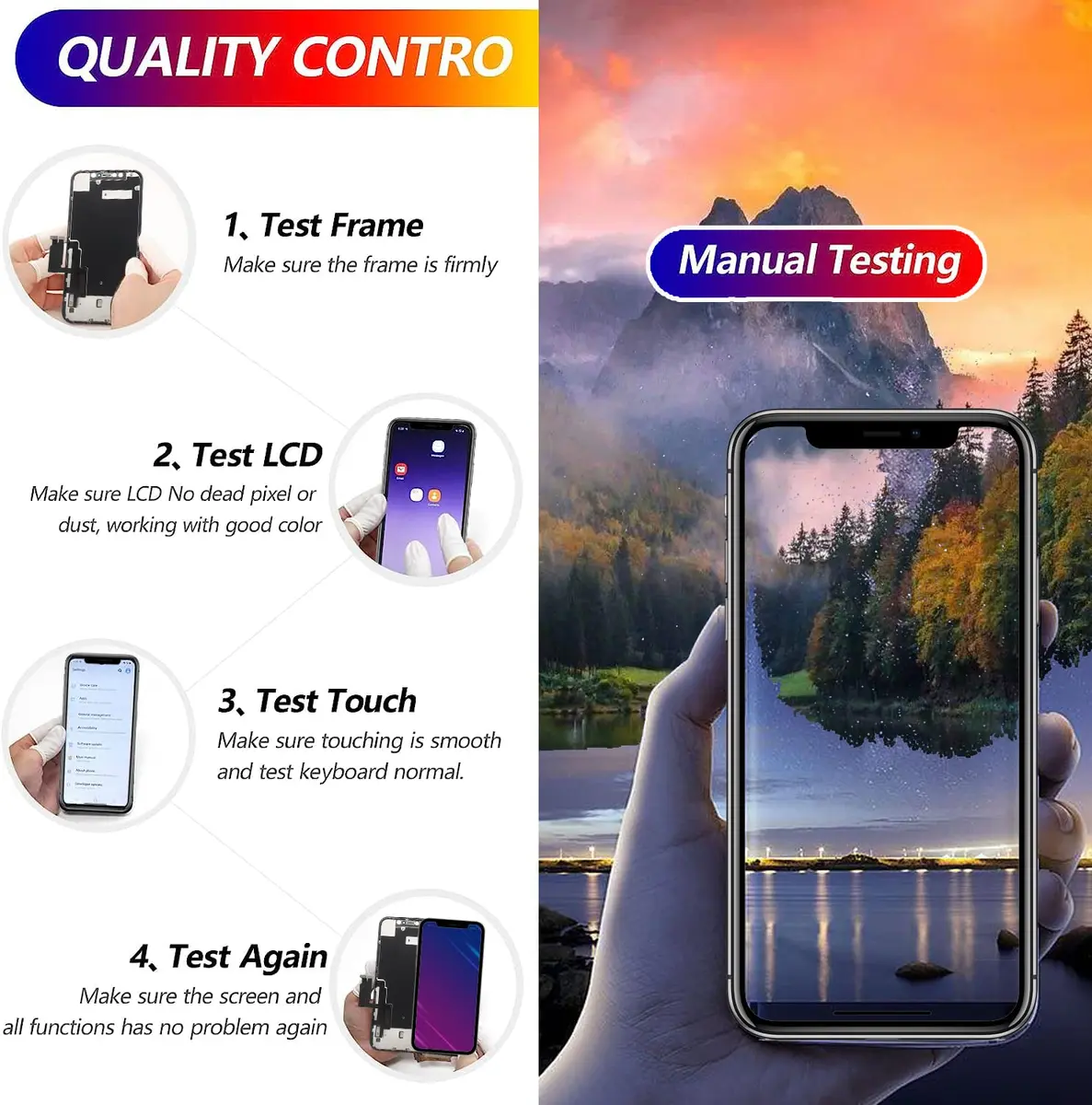 SIMDOG iPhone X Screen Replacement Kit 5.8" Full HD | Compatible with A1865, A1901, A1902 - view 6