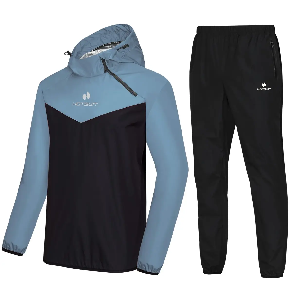 HOTSUIT Men's Sauna Suit - A. Blue Jacket & Pants, 4X-Large for Intense Weight Loss Workouts - main product image