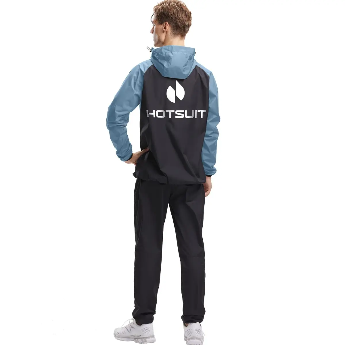 HOTSUIT Men's Sauna Suit - Blue Jacket & Pants, 5X-Large for Intense Weight Loss Workouts - view 4