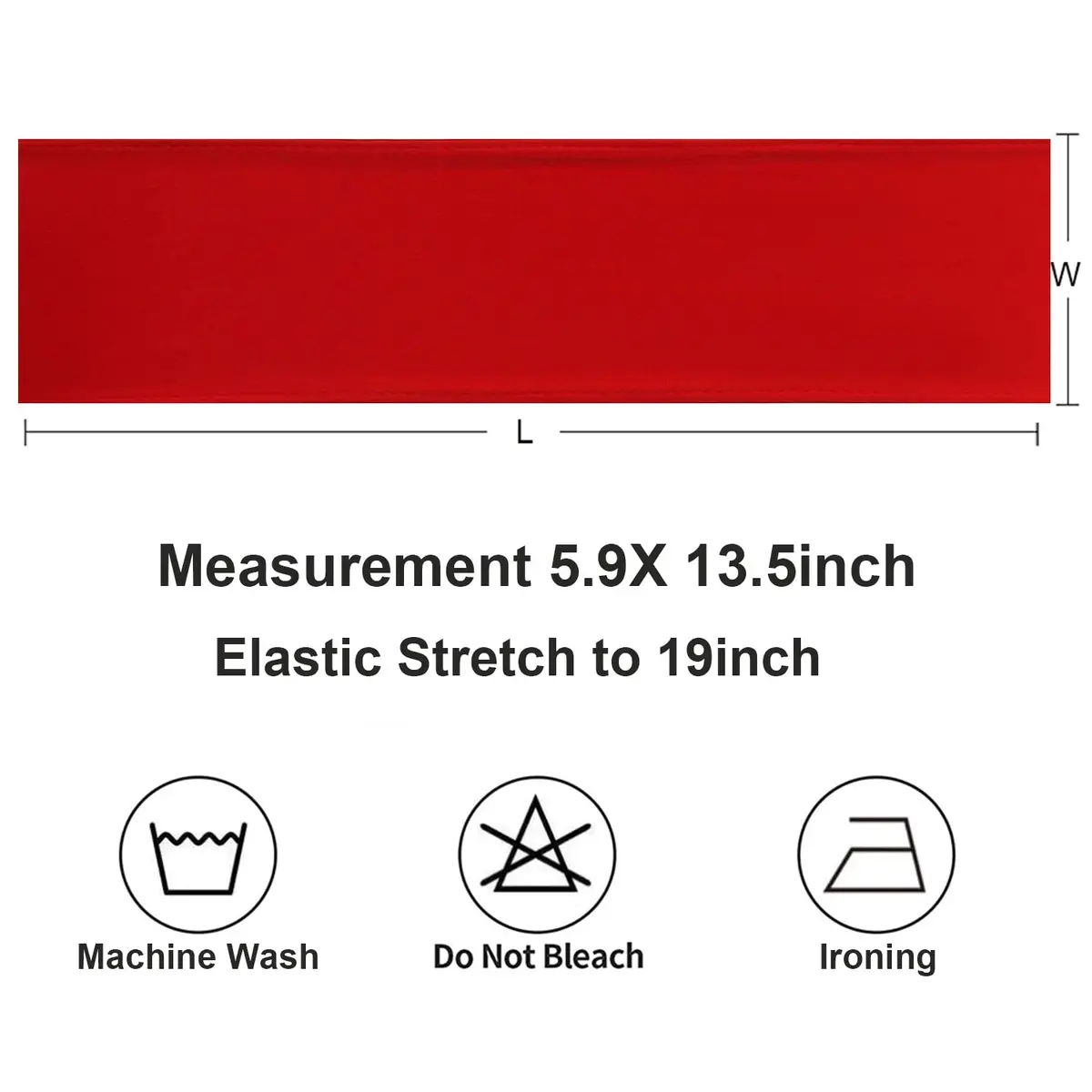 Gankar Red Spandex Chair Sashes 50 Pack (1.288 kg) | Wedding & Party Chair Bands with Buckles - view 7