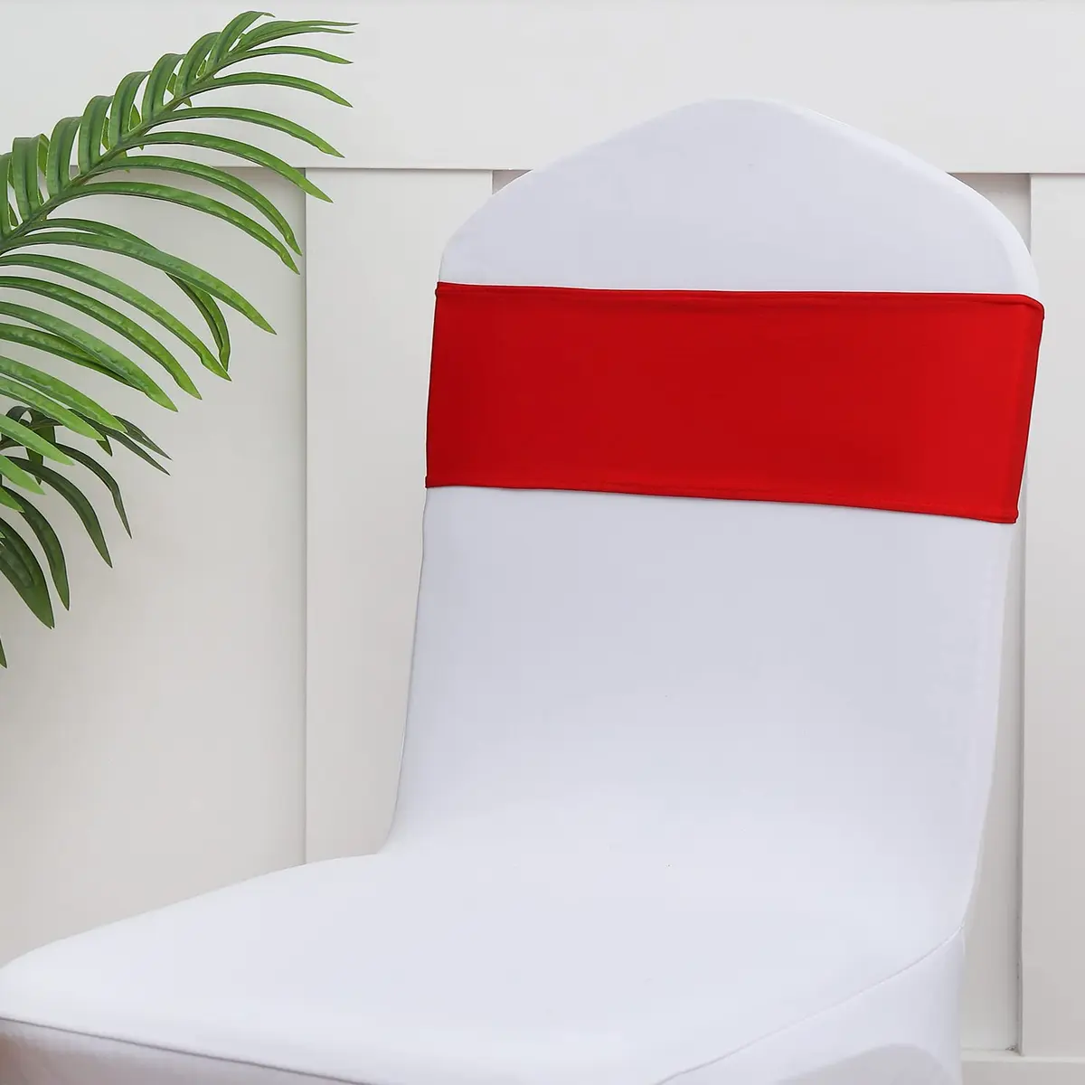 Gankar Red Spandex Chair Sashes 50 Pack (1.288 kg) | Wedding & Party Chair Bands with Buckles - view 8