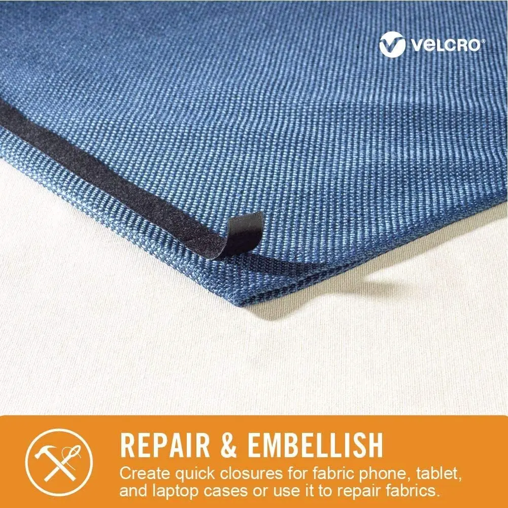 VELCRO Brand Sticky Back for Fabrics 10ft x 3/4in | No-Sew Hemming Tape for Clothes & Repairs - view 2