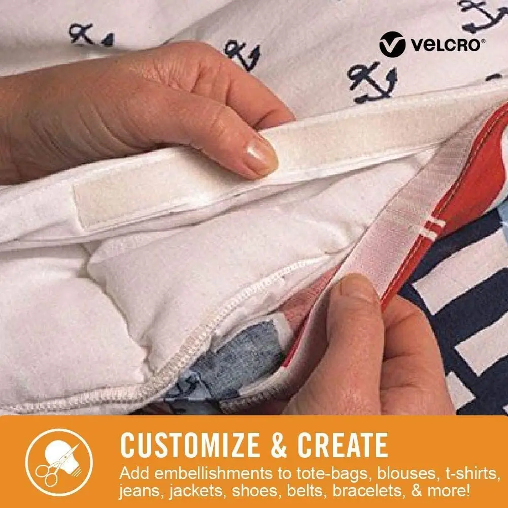 VELCRO Brand Sticky Back for Fabrics 10ft x 3/4in | No-Sew Hemming Tape for Clothes & Repairs - view 3