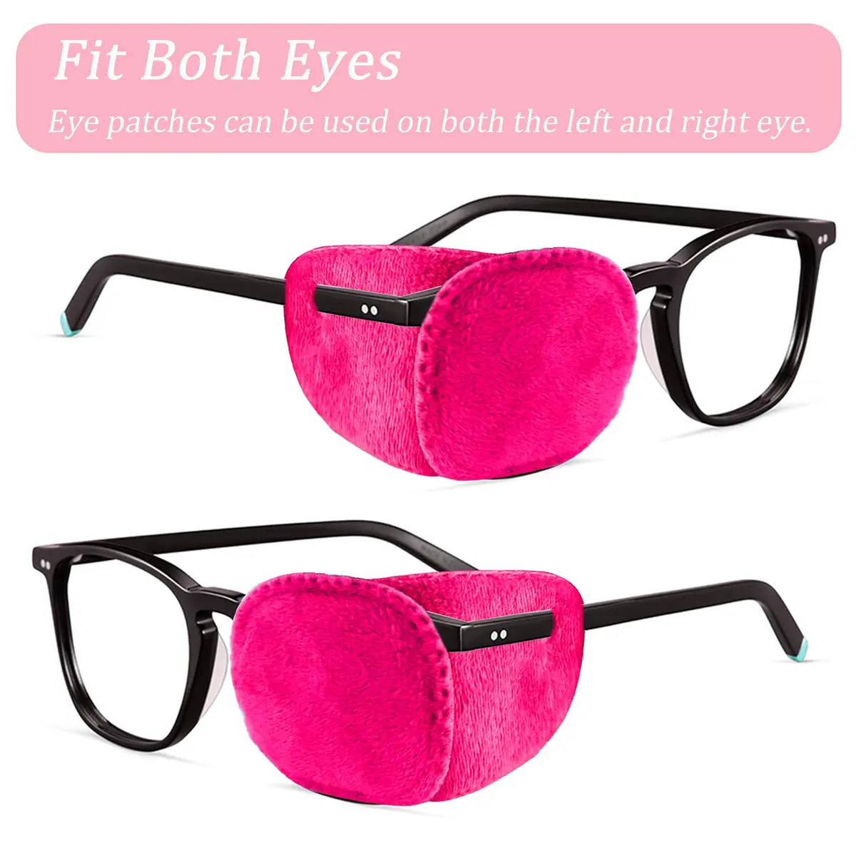 THSIREE Pink Velvet Eye Patches for Kids (4 Pack) | Soft & Comfortable for Lazy Eye Treatment - view 6