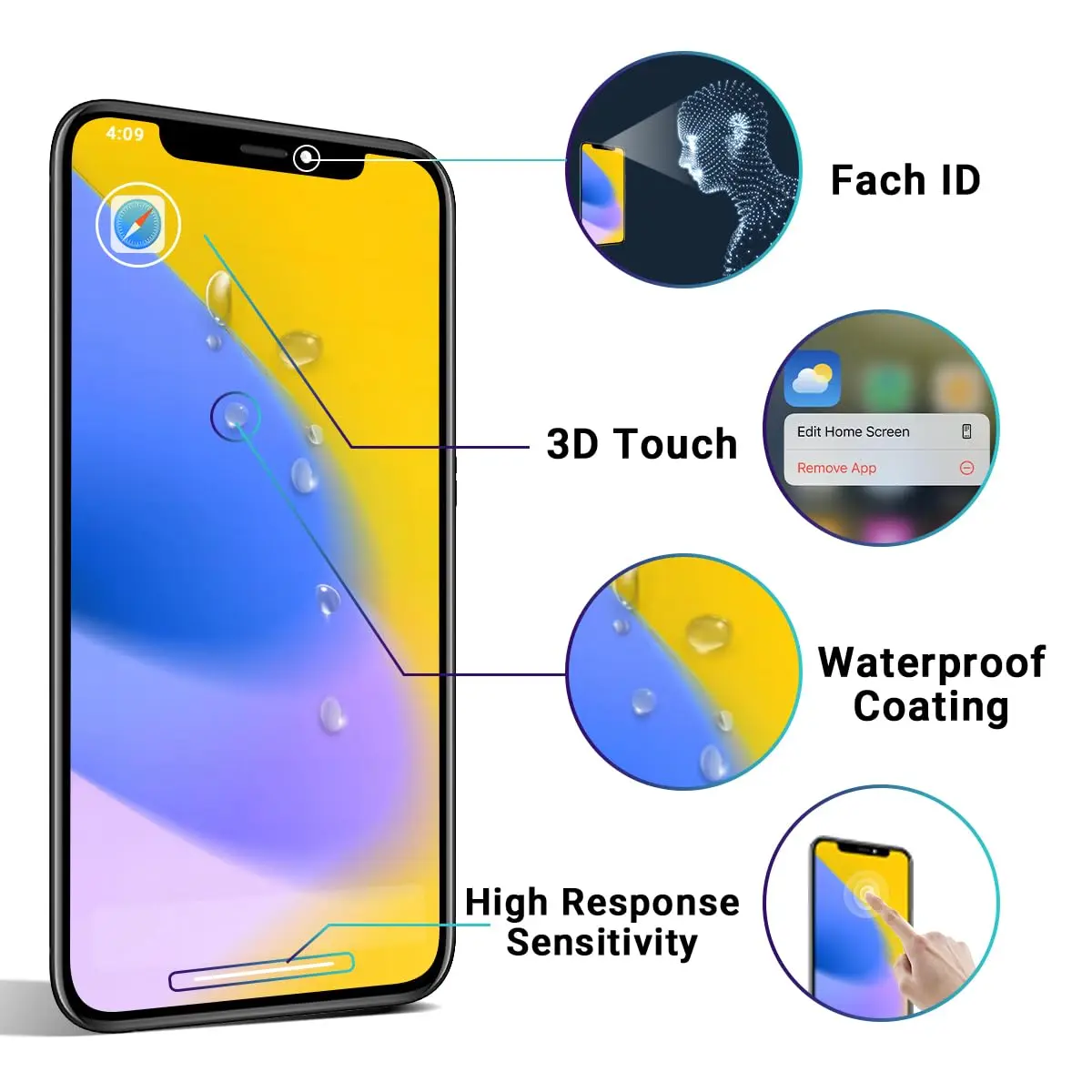 SIMDOG iPhone 11 Pro Screen Replacement 5.8" | Full HD LCD & 3D Touch, Compatible with A2160, A2217, A2215 - view 3