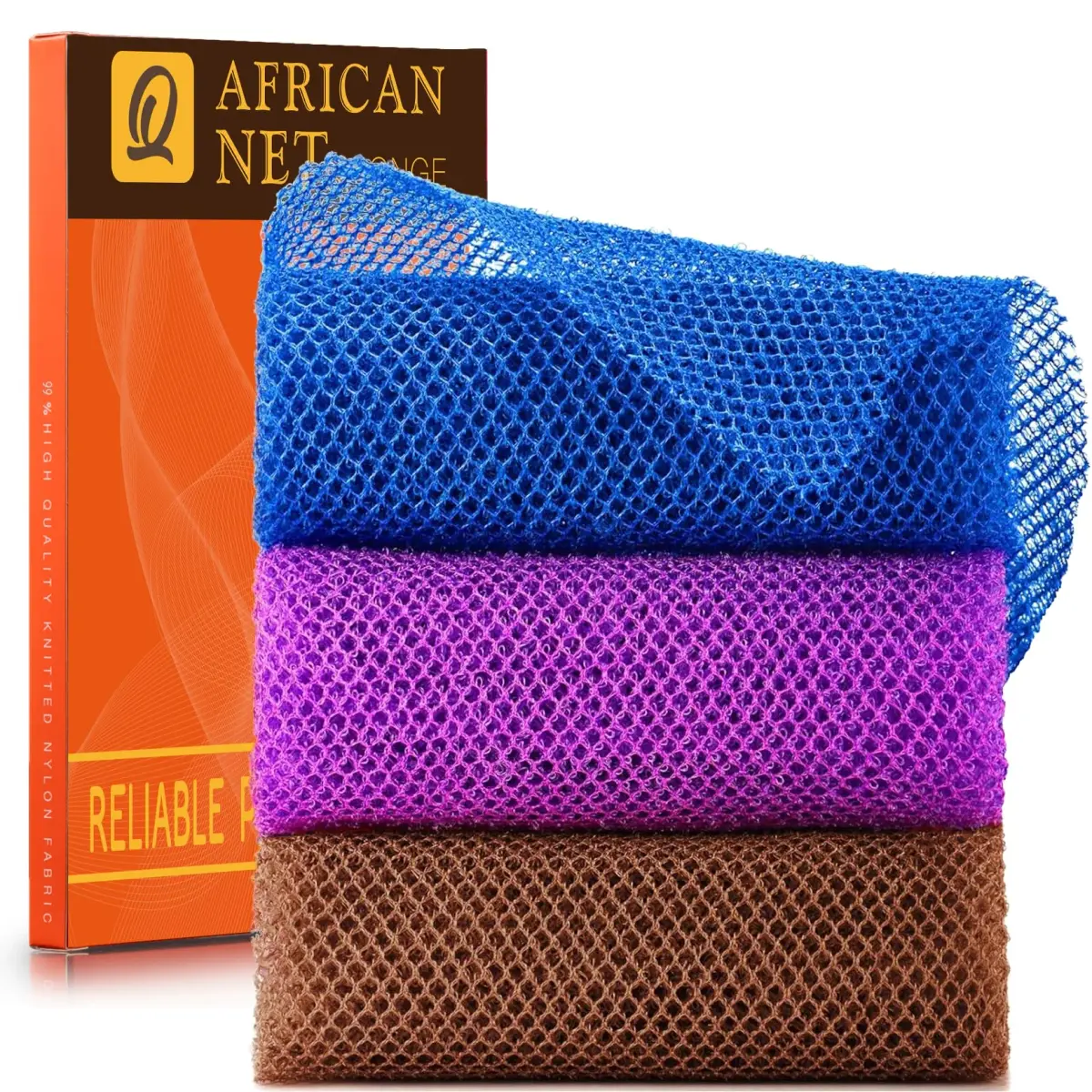 UJFQBH African Net Bath Sponge 80cm (31.4 inches) | Exfoliates Skin for Daily Use - main product image