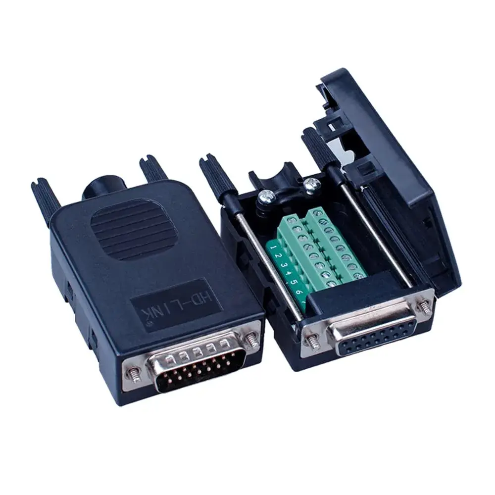 ANMBEST DB15 Female Solderless RS232 Serial to 15 Pin Terminal Adapter 2-Pack | Connects Legacy Devices - view 4