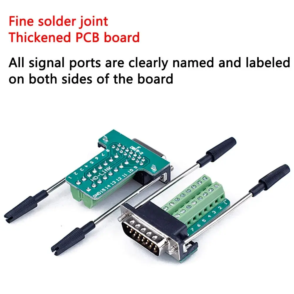 ANMBEST DB15 Female Solderless RS232 Serial to 15 Pin Terminal Adapter 2-Pack | Connects Legacy Devices - view 2