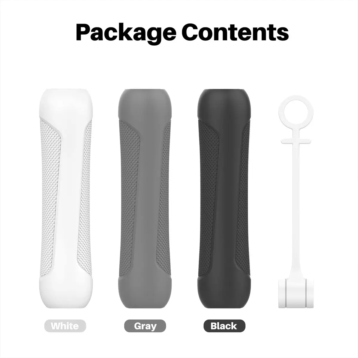 NIUTRENDZ 3 Pack Silicone Grip for Apple Pencil 1st Generation, Grey + Black + White | Ergonomic Sleeve for Comfortable Writing - view 7