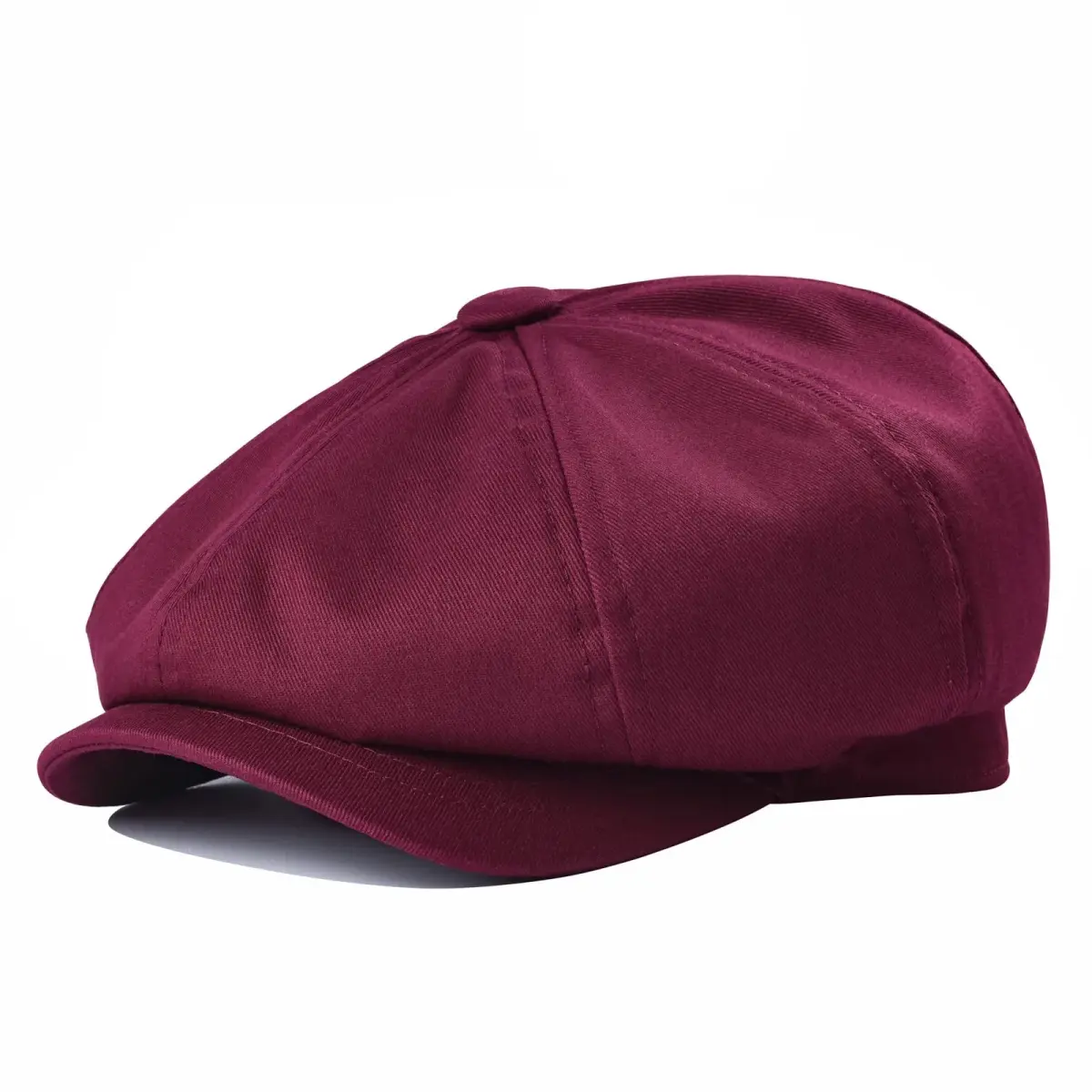 BOTVELA Men's 100% Cotton Gatsby Ivy Golf Cabbie Hat Burgundy 7 7/8 | Classic Vintage Style - main product image