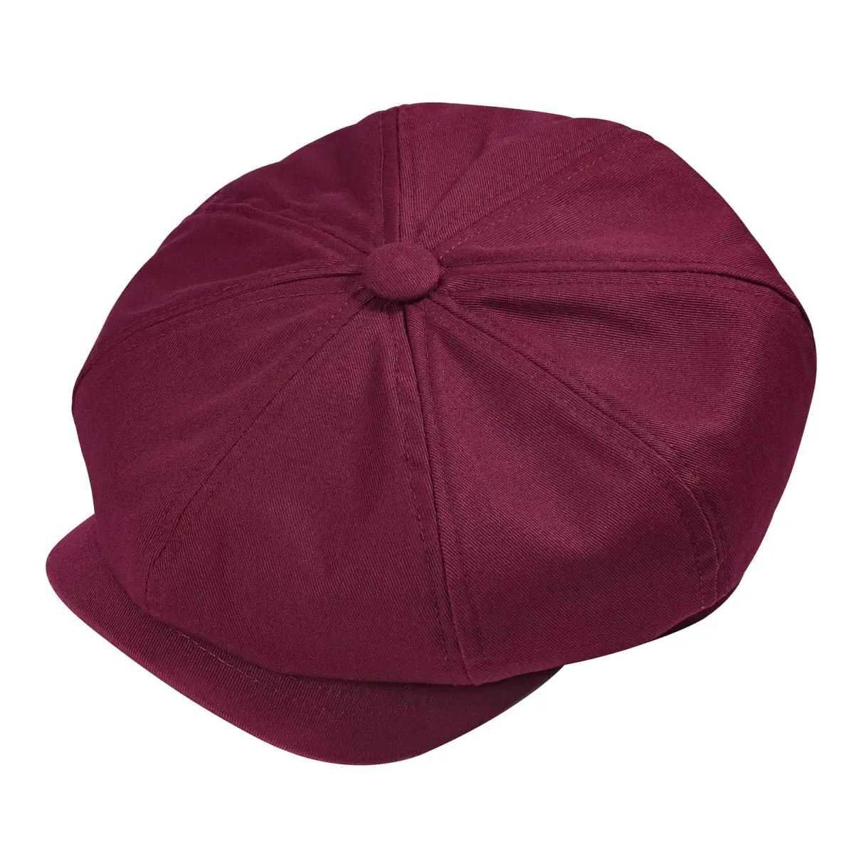 BOTVELA Men's 100% Cotton Gatsby Ivy Golf Cabbie Hat Burgundy 7 7/8 | Classic Vintage Style - view 5
