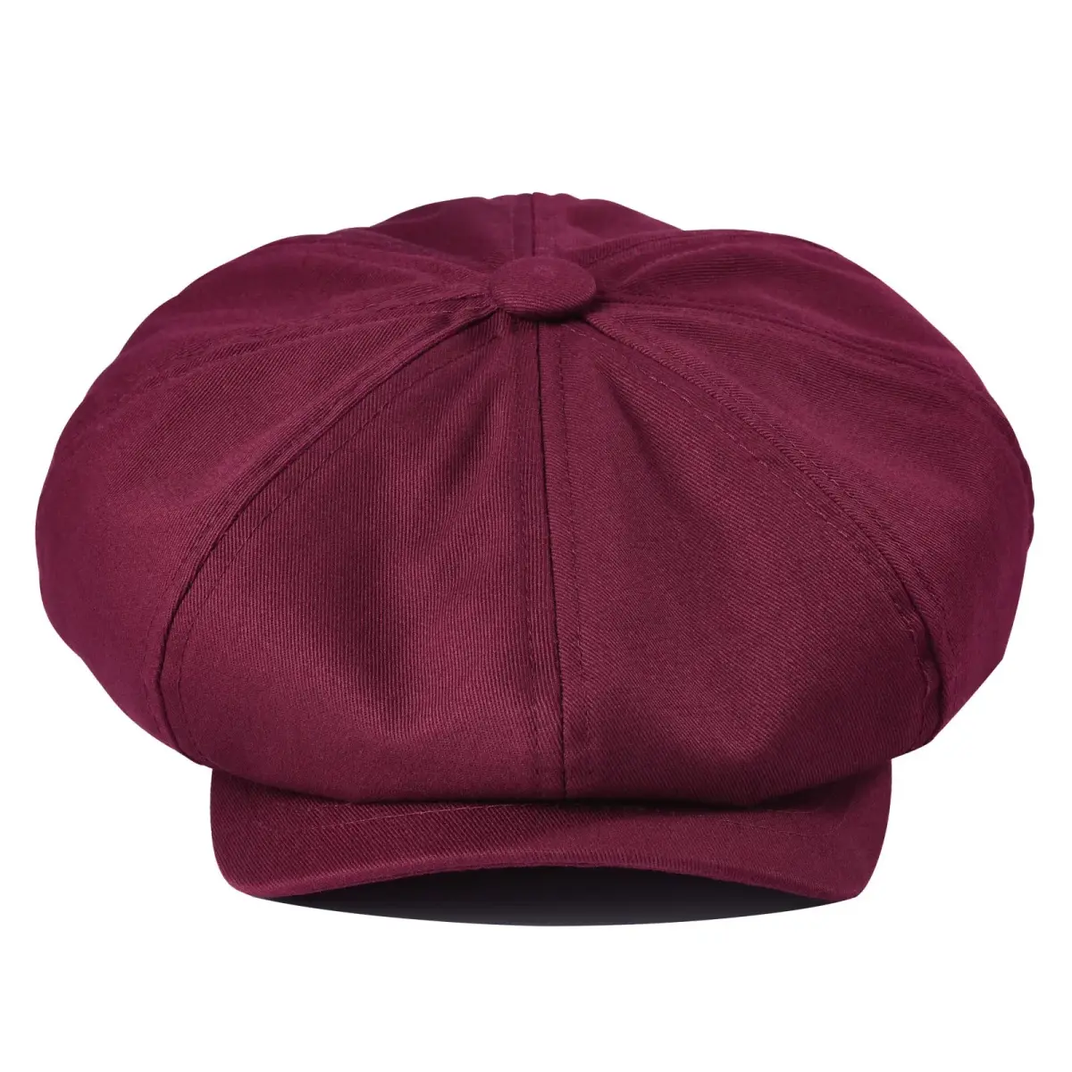 BOTVELA Men's 100% Cotton Gatsby Ivy Golf Cabbie Hat Burgundy 7 7/8 | Classic Vintage Style - view 3