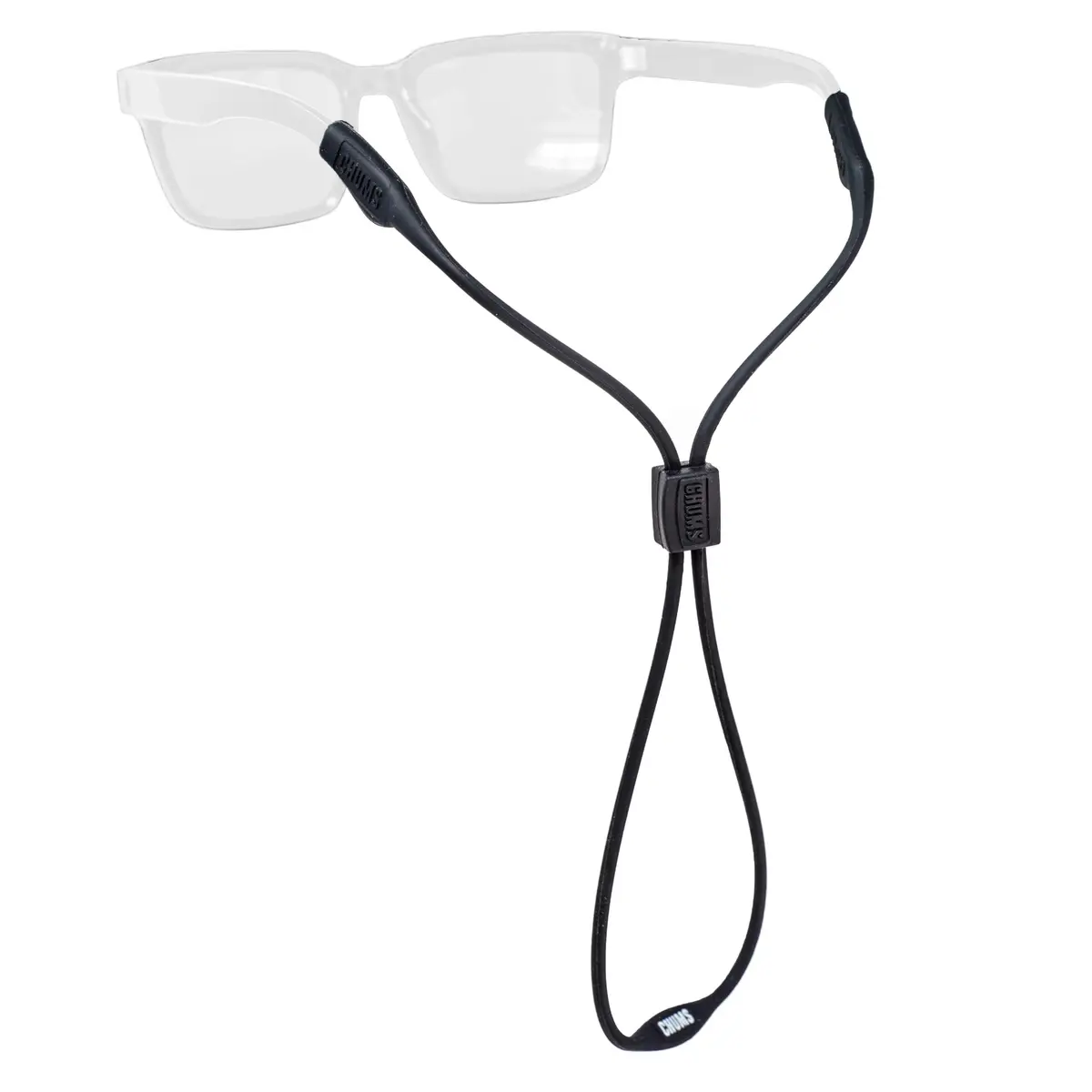 Chums Slim Retainer - Adjustable Black Silicone Eyewear Keeper for Men & Women | 19-inch (48.26 cm) - main product image