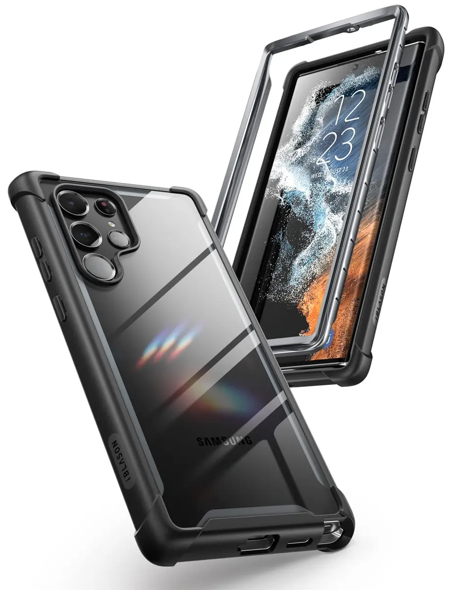i-Blason Transparent Case for Samsung Galaxy S22 Ultra 6.8 Inch | Shock-Absorbing TPU Bumper Cover - main product image