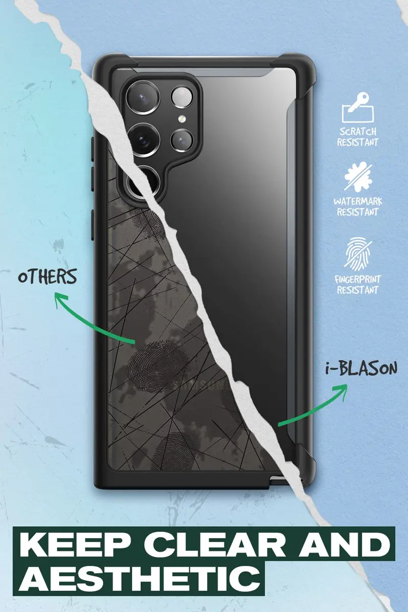 i-Blason Transparent Case for Samsung Galaxy S22 Ultra 6.8 Inch | Shock-Absorbing TPU Bumper Cover - view 5