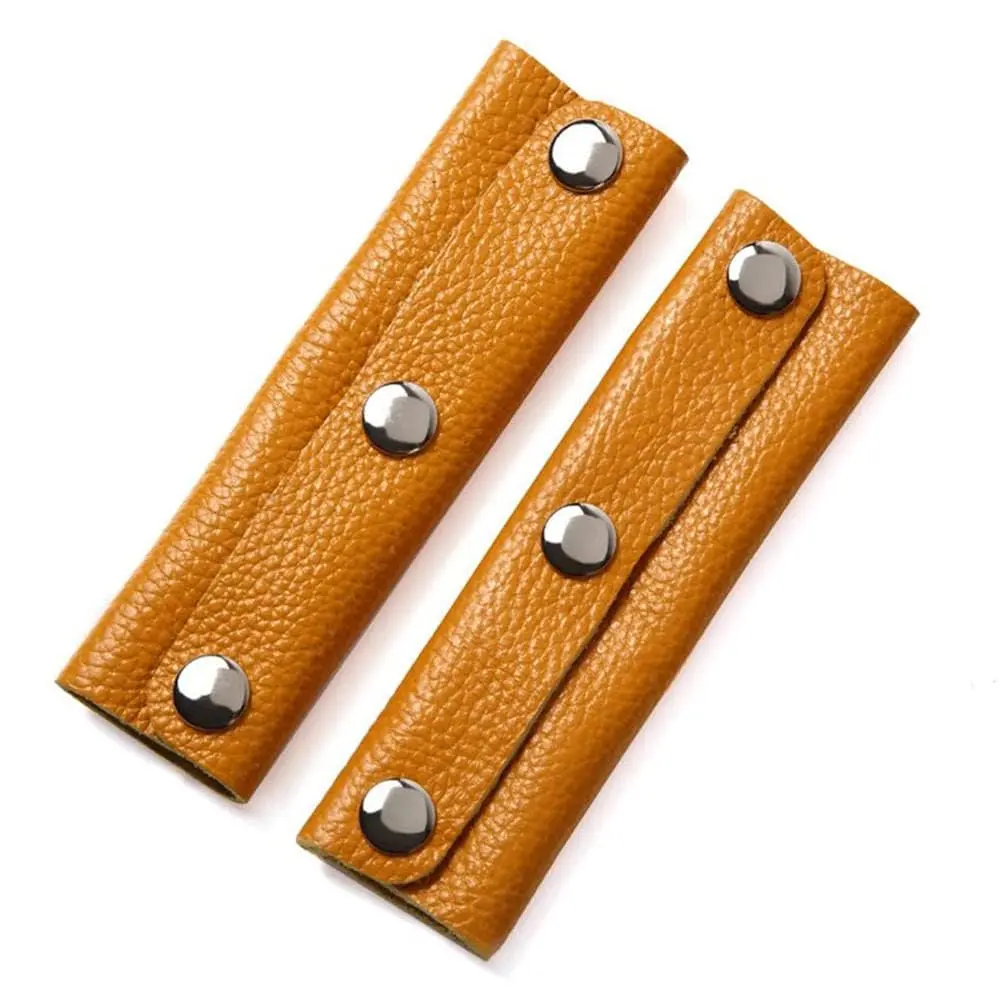 IUAQDP Leather Handle Wrap Cover for Luggage & Bags Light Brown | Protect & Decorate - main product image
