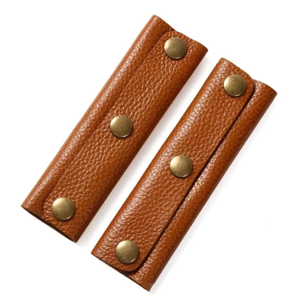 IUAQDP Leather Wrap Cover for Luggage & Bags | Brown PU Leather Handle Protector - main product image
