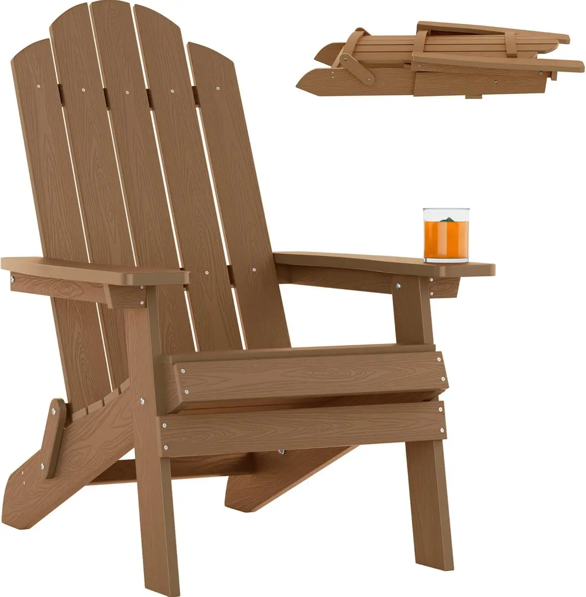 MXIMU Folding Adirondack Chair for Outdoor | Easy Assembly & Comfortable Design - main product image