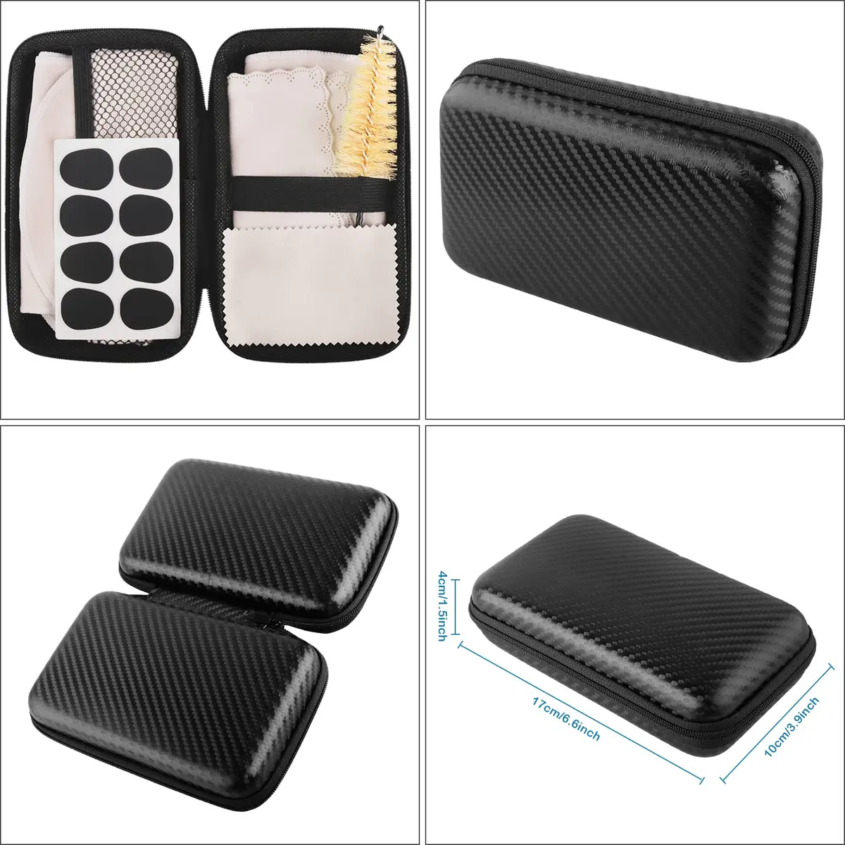Eison Saxophone Cleaning Kit with Case for Alto, Tenor, Clarinet, Flute, Trumpet - 8PCS Mouthpiece Cushions & Microfiber Cloths (Beige) - view 2