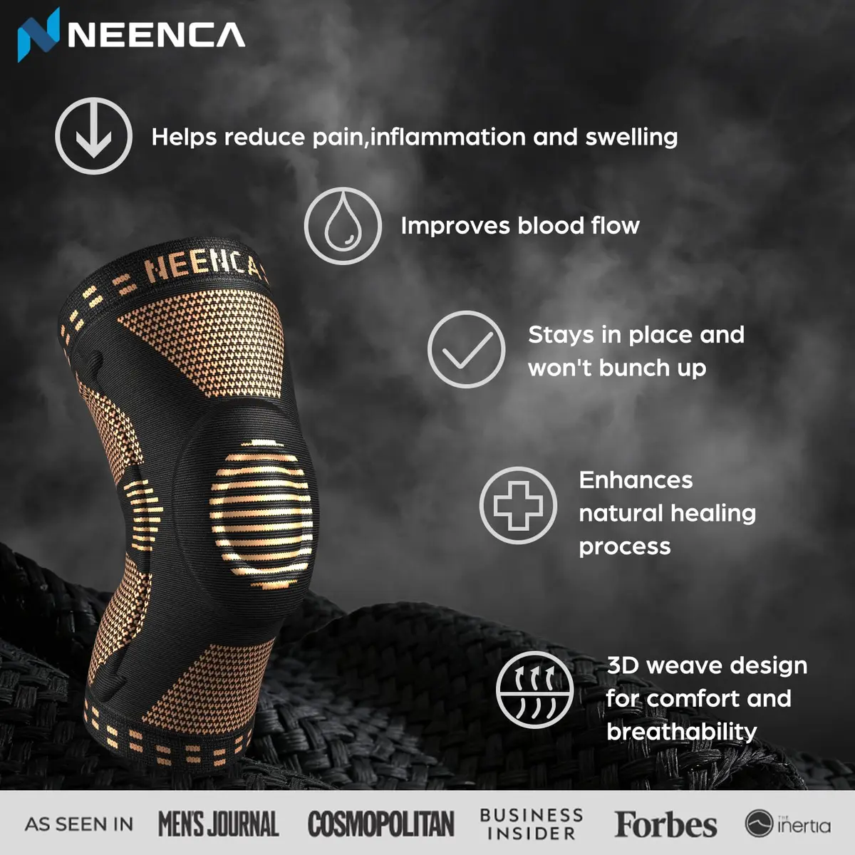 NEENCA Professional Knee Brace for Pain Relief | Medical Support with Patella Pad & Stabilizers, FSA/HSA Approved (98-120 chars) - view 7