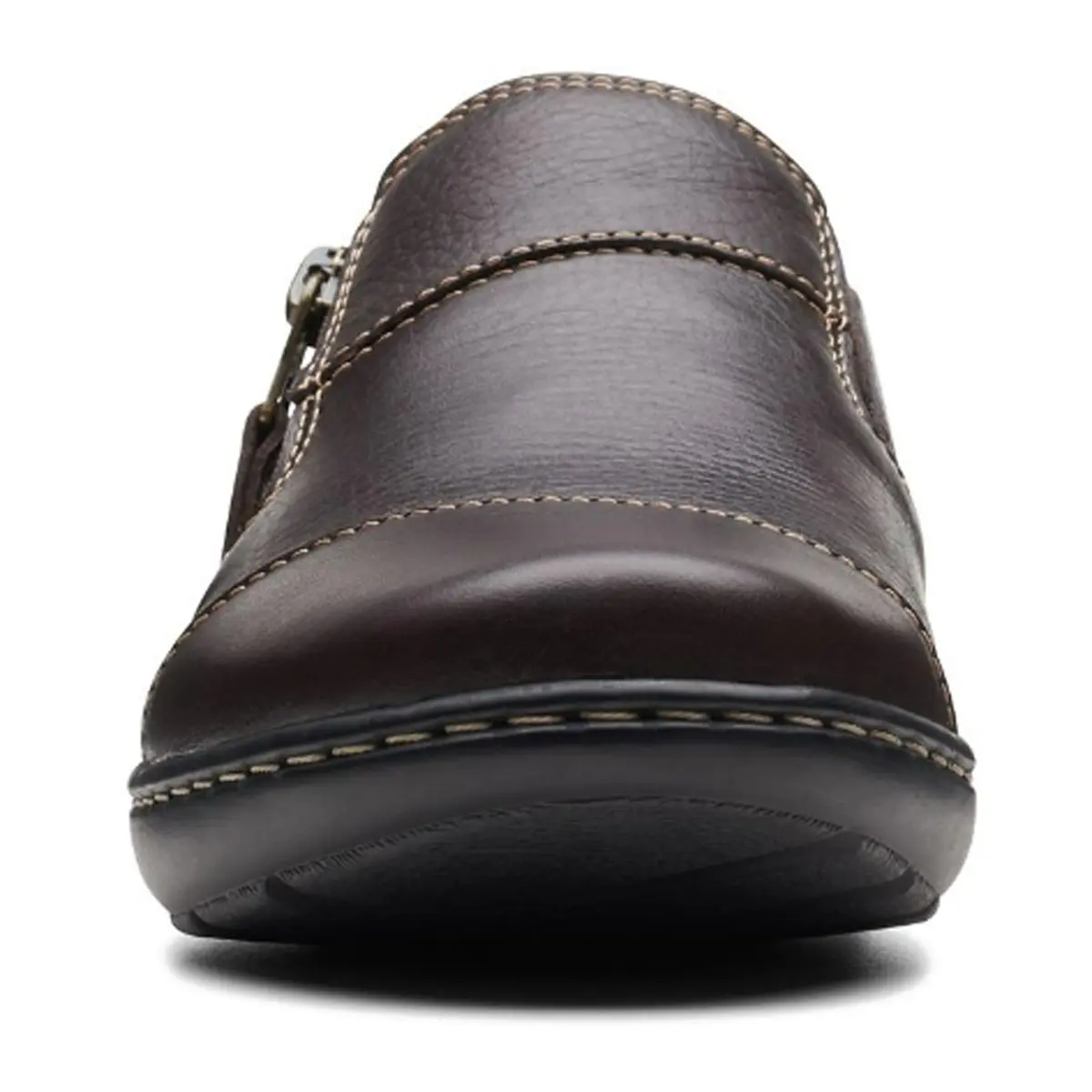 Clarks Women's Cora Harbor Loafer Dark Brown Leather 4.5 cm (1.75 in) Heel | Comfortable Everyday Fashion - view 2