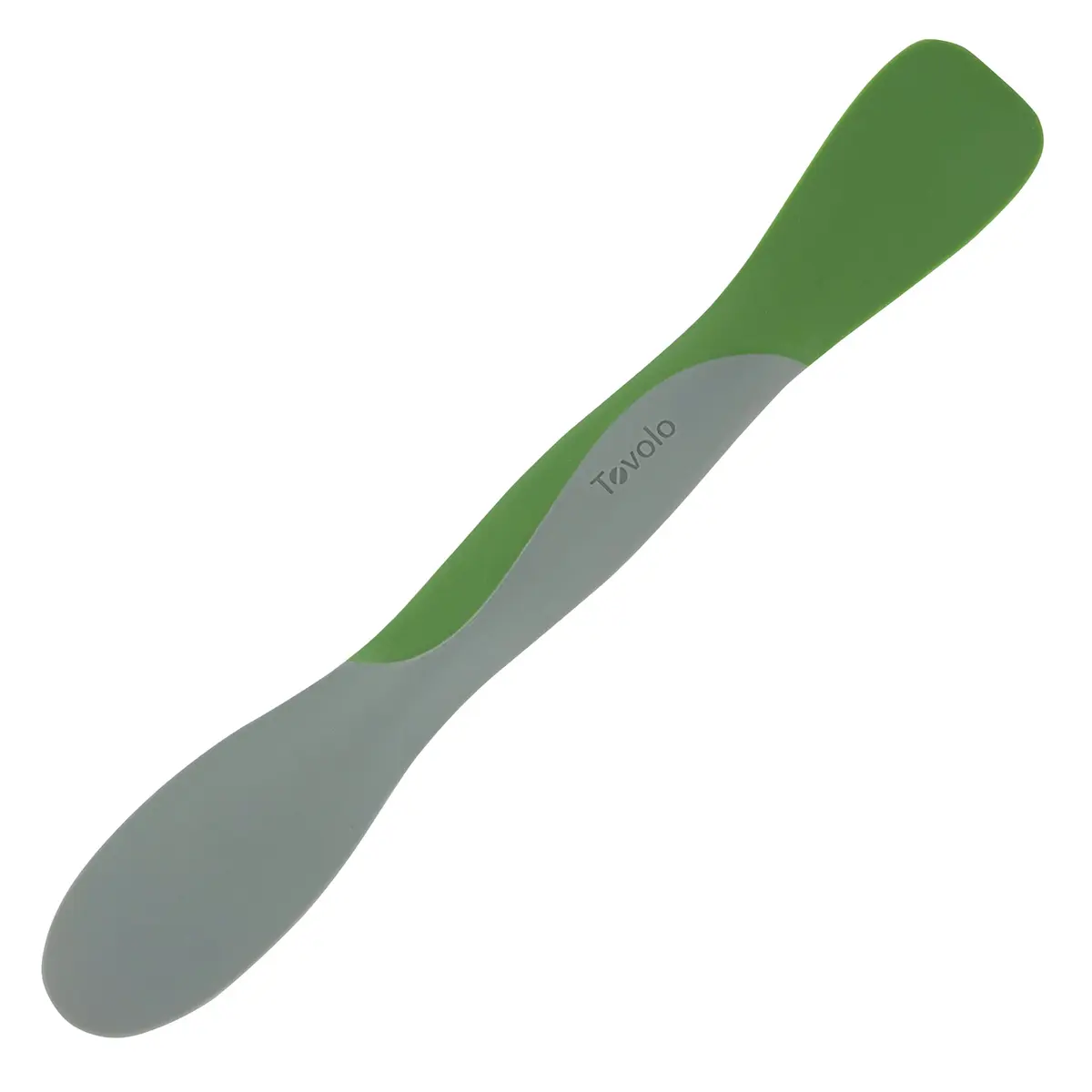 Tovolo Mini Scoop and Spread Tool for Kitchen Meal Prep Small Sandwich Spreader Spatula for Peanut Butter Jelly, Silicone BPA Free Dishwasher Safe Scooper Spreader, Pesto Green and Oyster Gray | Versatile Kitchen Tool for Spreading & Scooping - main product image