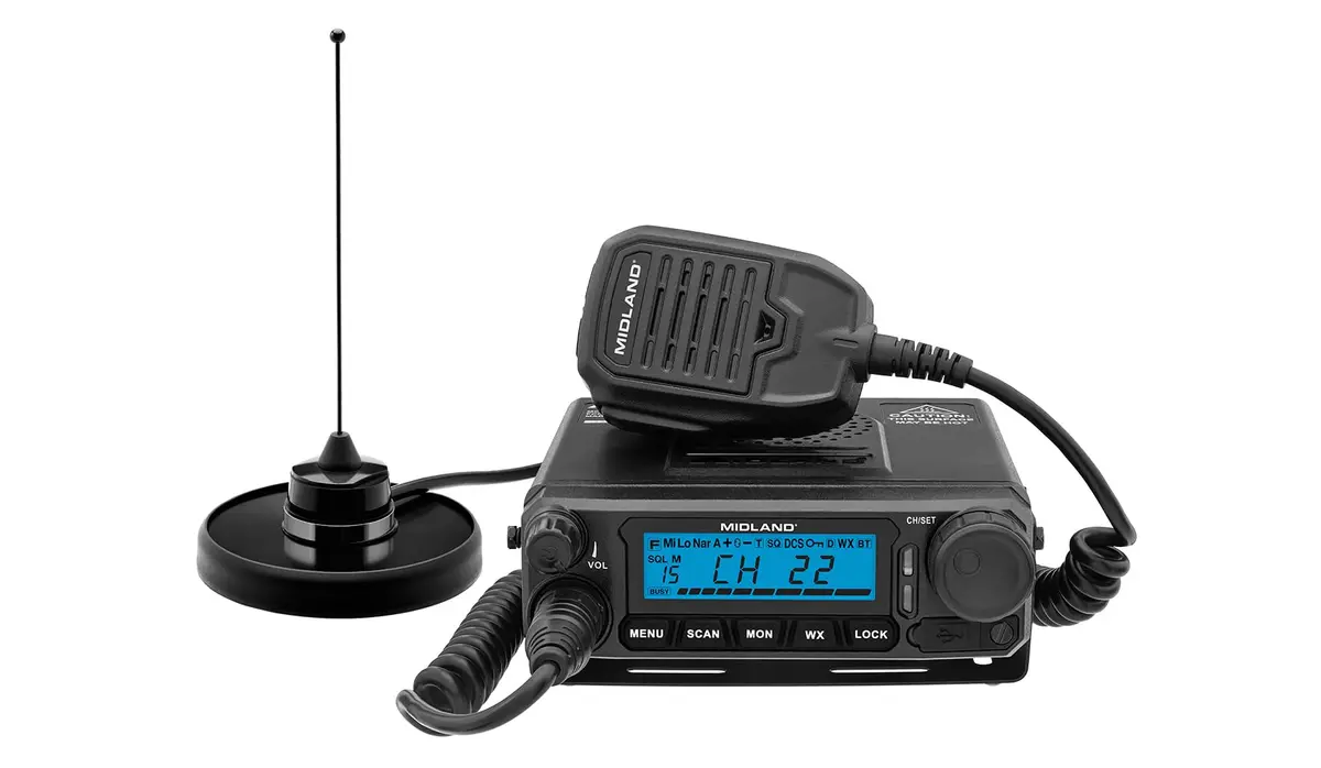 Midland MXT500 50W IP66 MicroMobile GMRS Two-Way Radio | Waterproof, 100 Mile Range, 99 Channels - main product image
