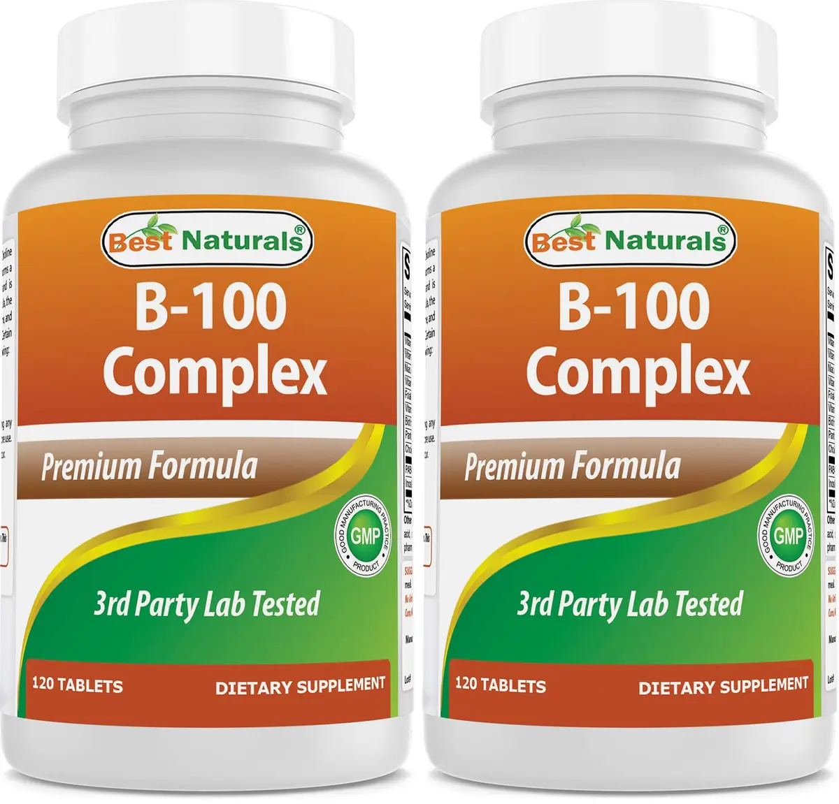 Best Naturals B 100 Complex 120 Tablets | B Vitamins for Energy & Immunity - main product image