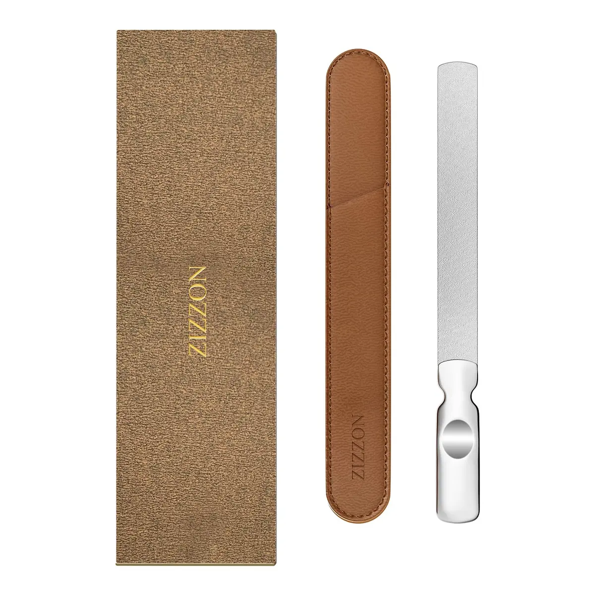 ZIZZON Professional Stainless Steel Nail File Double Sided for Natural Nails, 14.5cm (5.7 Inch) | Heavy Duty Reusable Manicure Filer - view 9