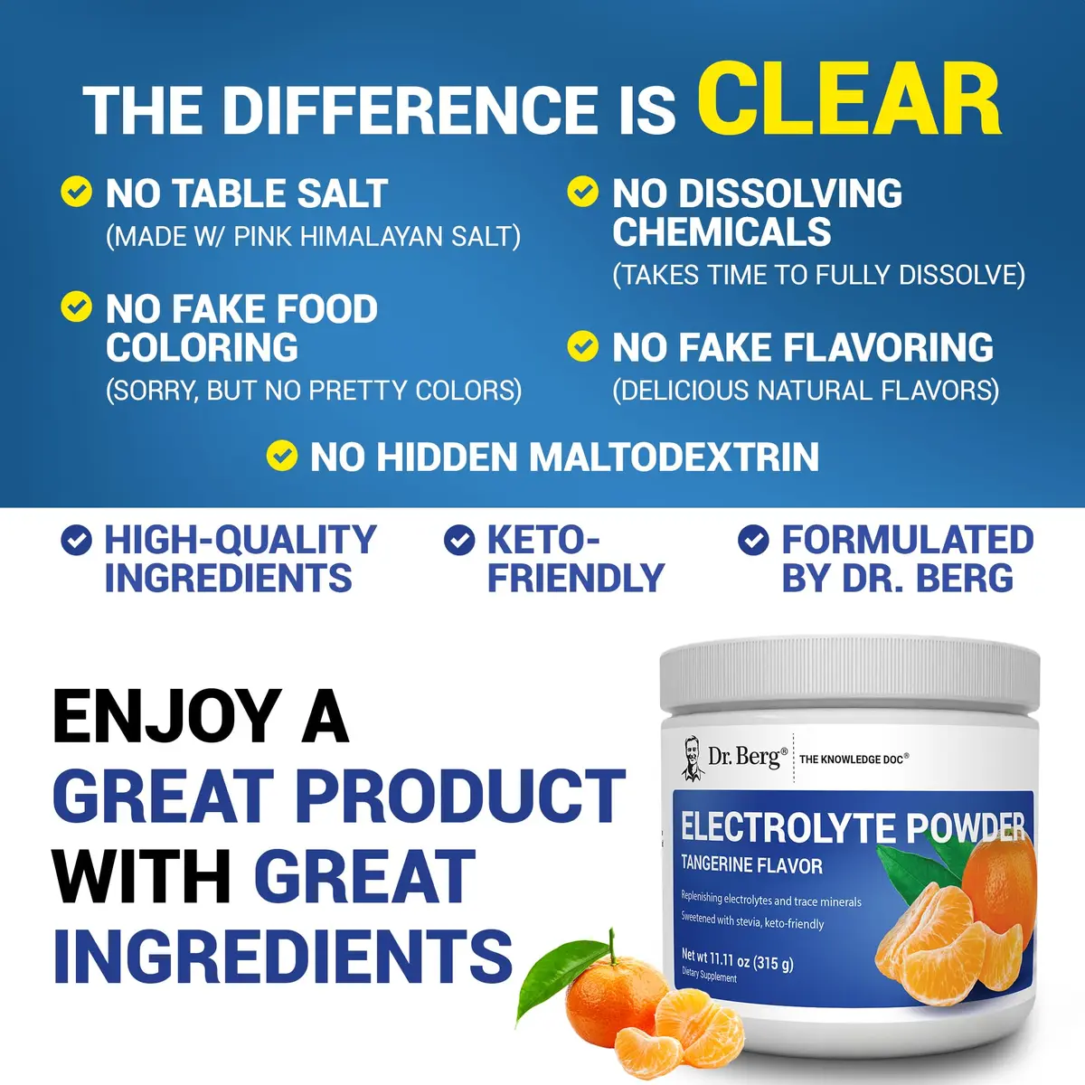 Dr. Berg Zero Sugar Hydration Keto Electrolyte Powder 10.29oz | Supports ketosis & hydration - view 5
