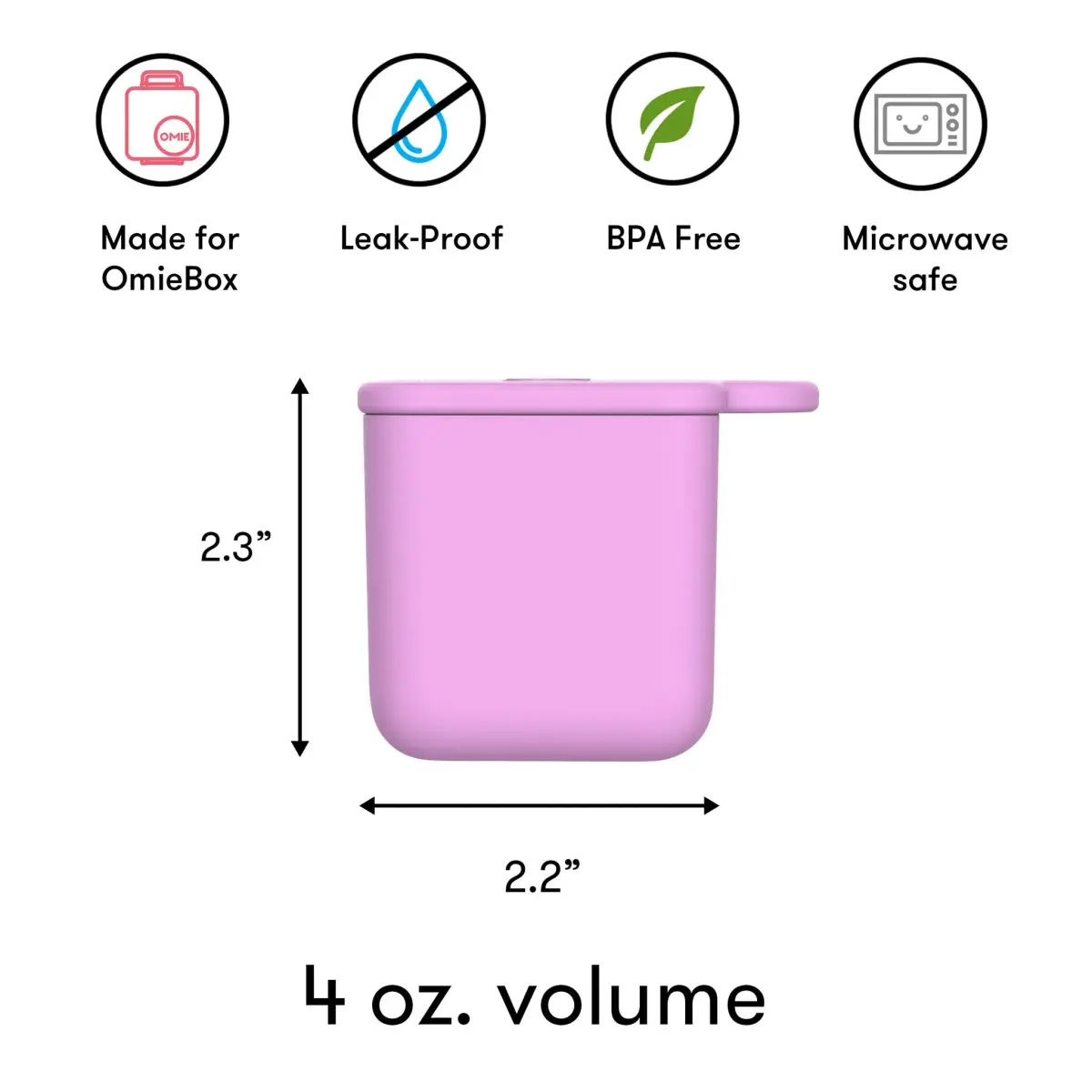 OmieBox Leakproof Dips Containers 120ml (4 oz) | Pack of 2 Pink/Teal Silicone - view 6
