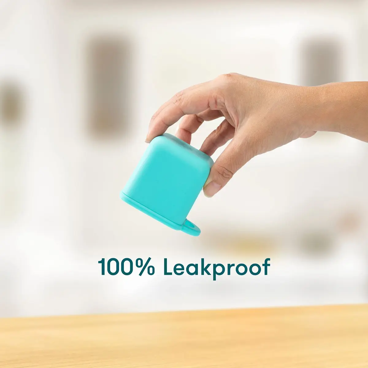 OmieBox Leakproof Dips Containers 120ml (4 oz) | Pack of 2 Pink/Teal Silicone - view 4