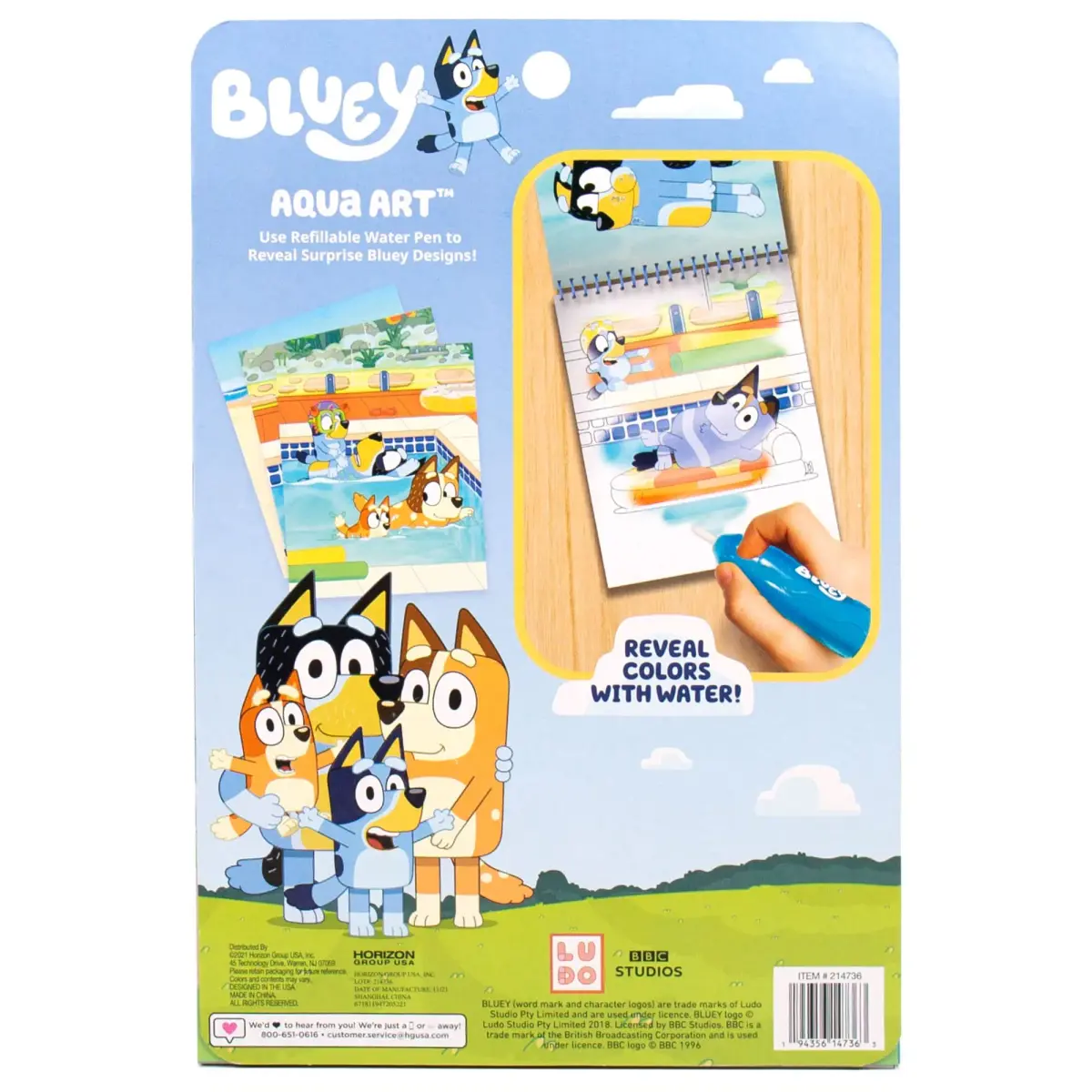 Horizon Group USA Bluey Aqua Art Pad with Water Pen | Reusable No-Mess Drawing & Coloring Activity Book for Kids Ages 3+ - view 7