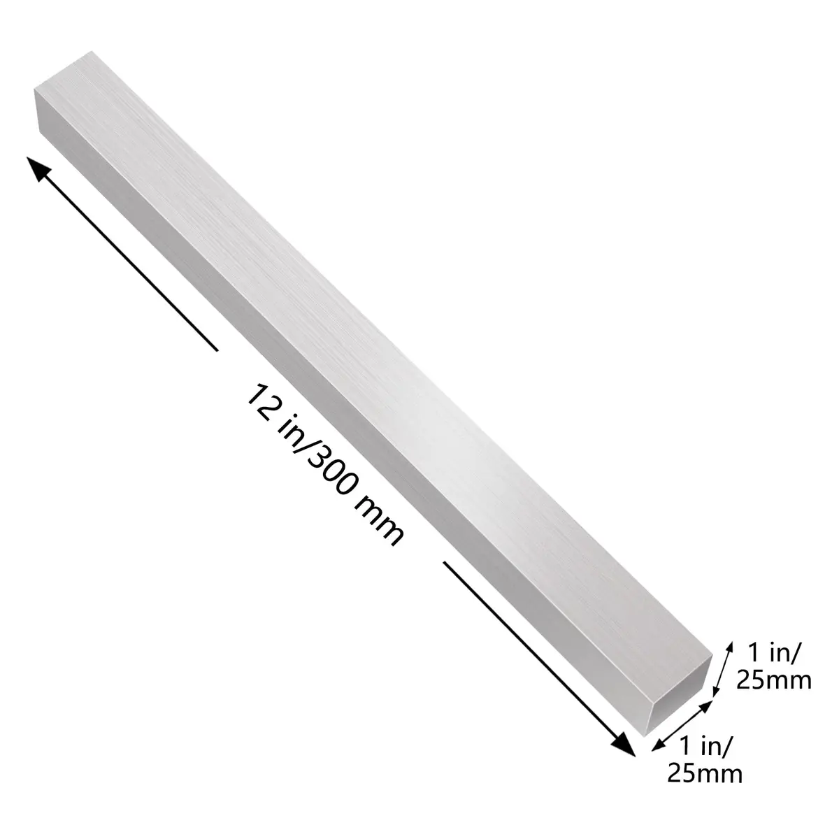 KSVZS Aluminum Flat Bar 25mm x 25mm x 300mm | Lightweight, CNC Machined, Versatile - view 3