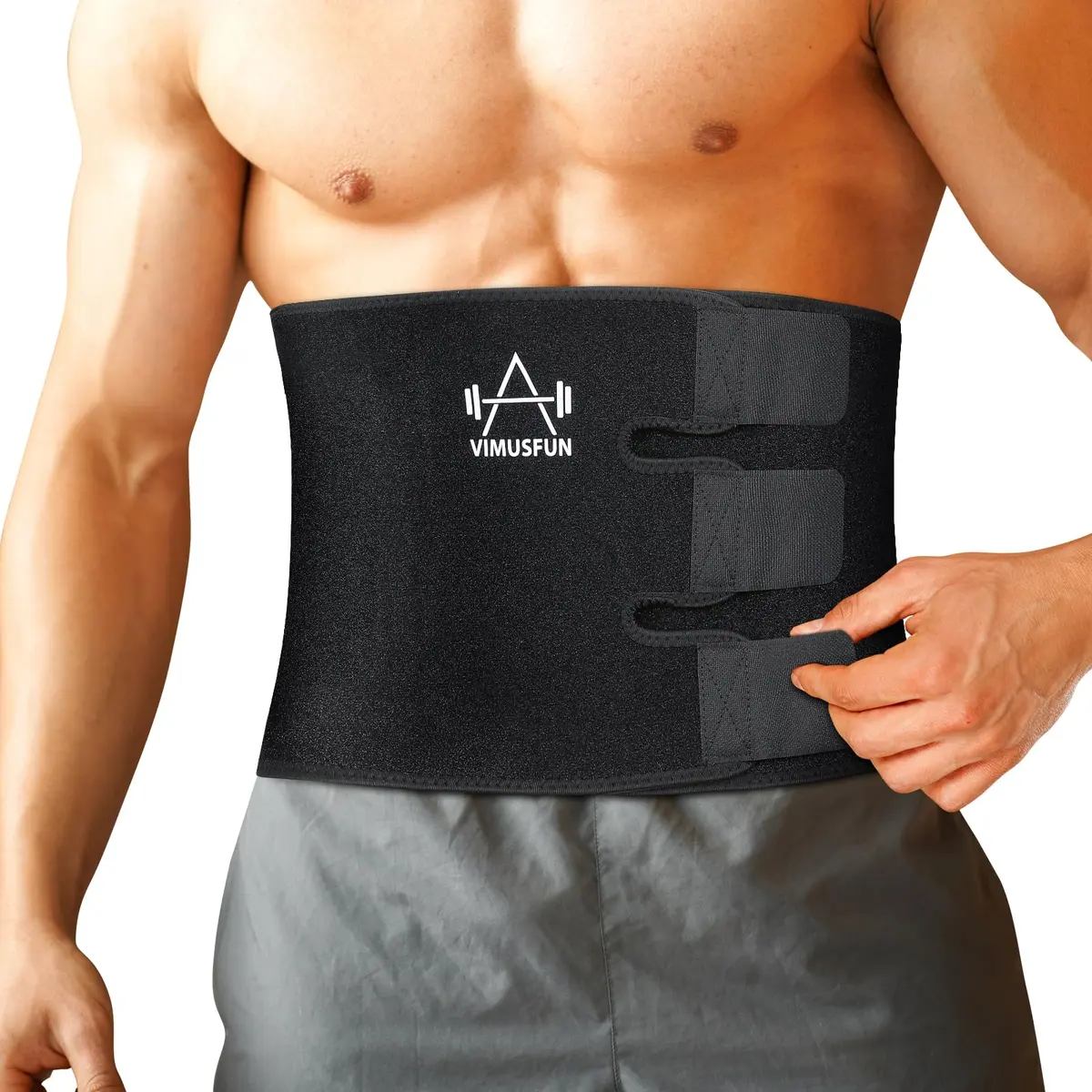 VIMUSFUN Waist Trimmer Belt for Women & Men | Sweat & Support Waist Trainer 8.5"x39" - main product image