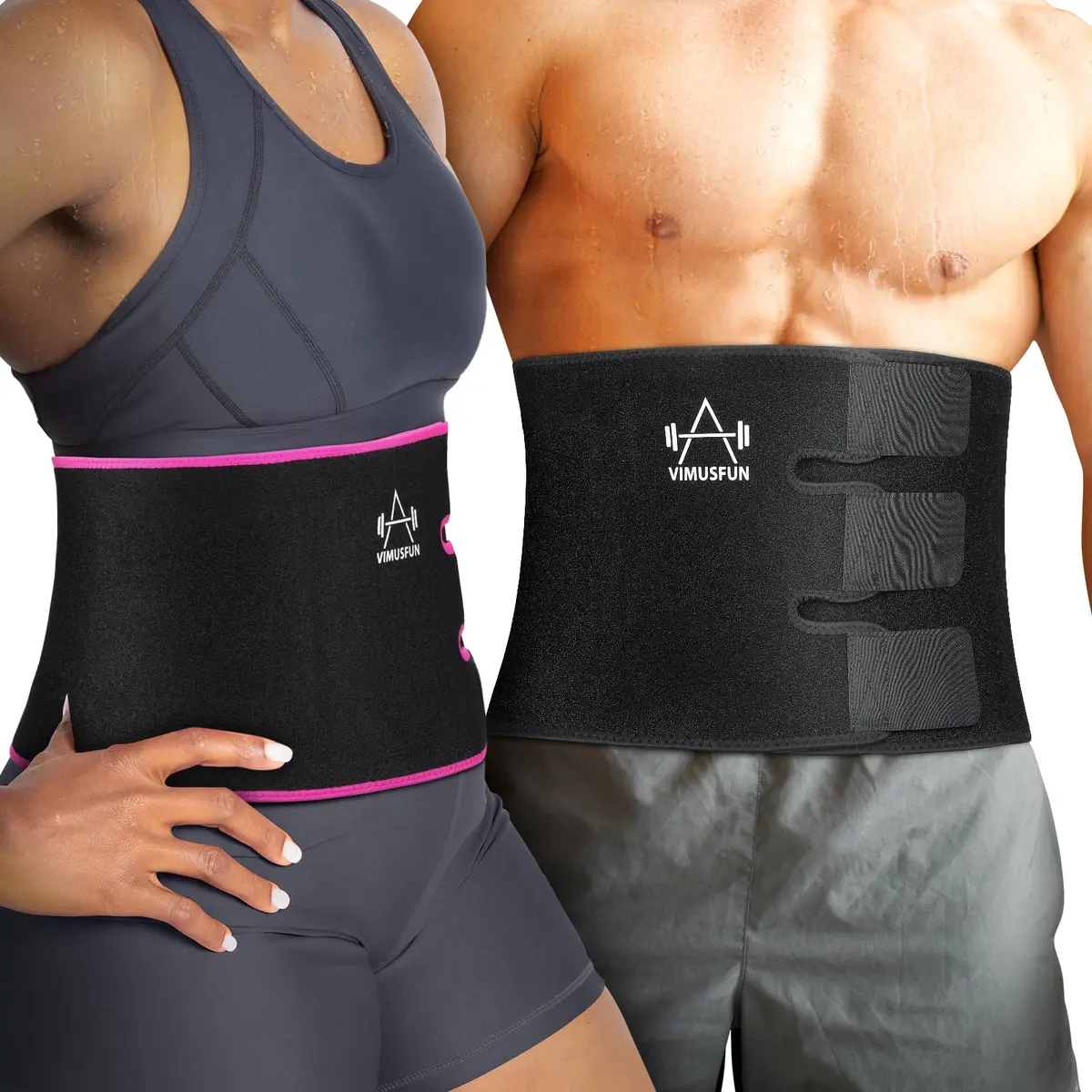 VIMUSFUN Waist Trimmer Belt for Women & Men | Sweat & Support Waist Trainer 8.5"x39" - view 7